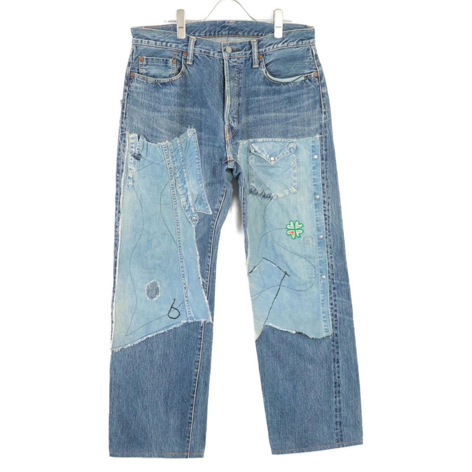 Yohji Yamamoto yohji yamamoto x SPOTTED HORSE CRAFT button fly denim pants Size US 31 - 1 Thumbnail