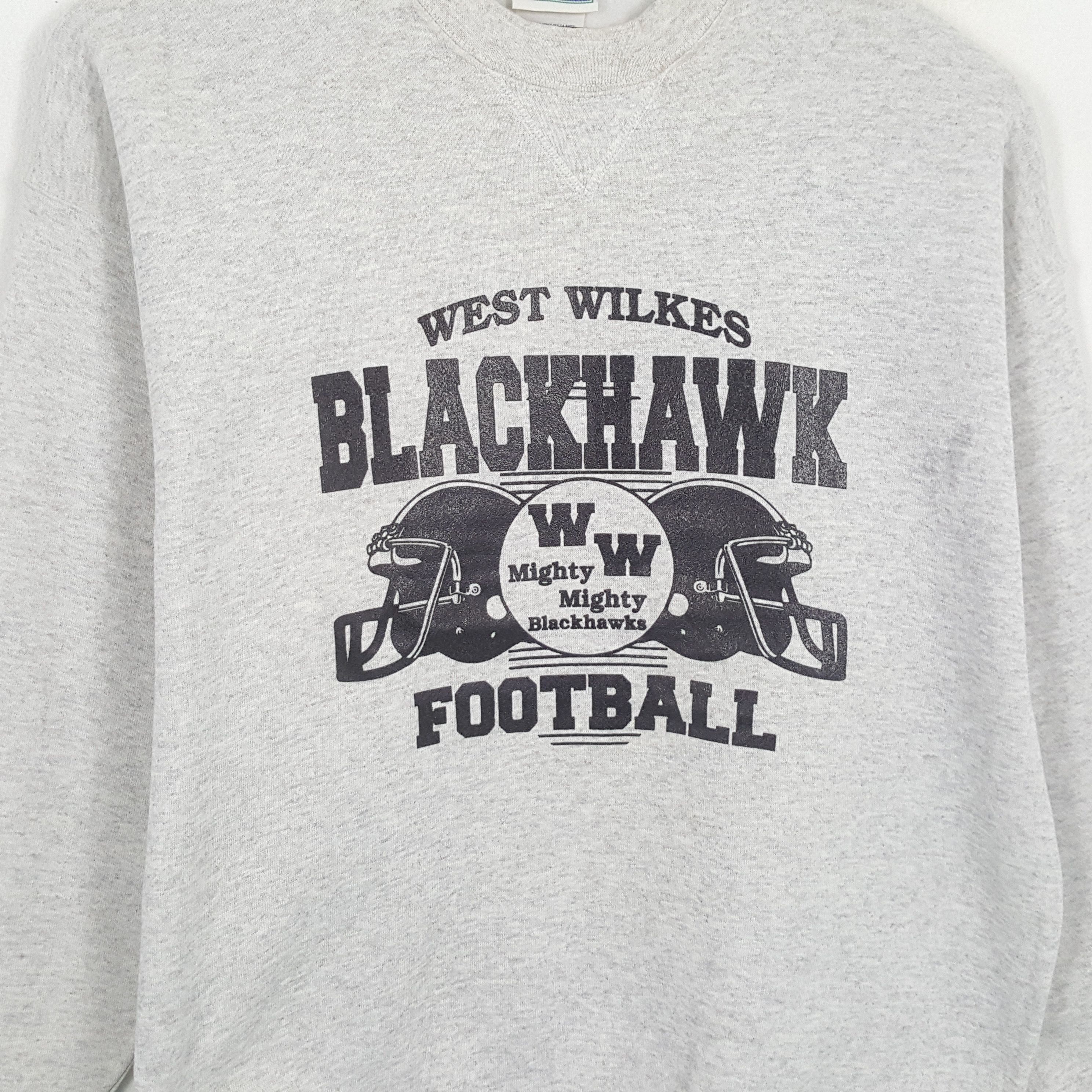 NFL × Vintage WEST WILKES BLACKHAWK Football Sports Sweatshirt Size US L / EU 52-54 / 3 - 2 Thumbnail