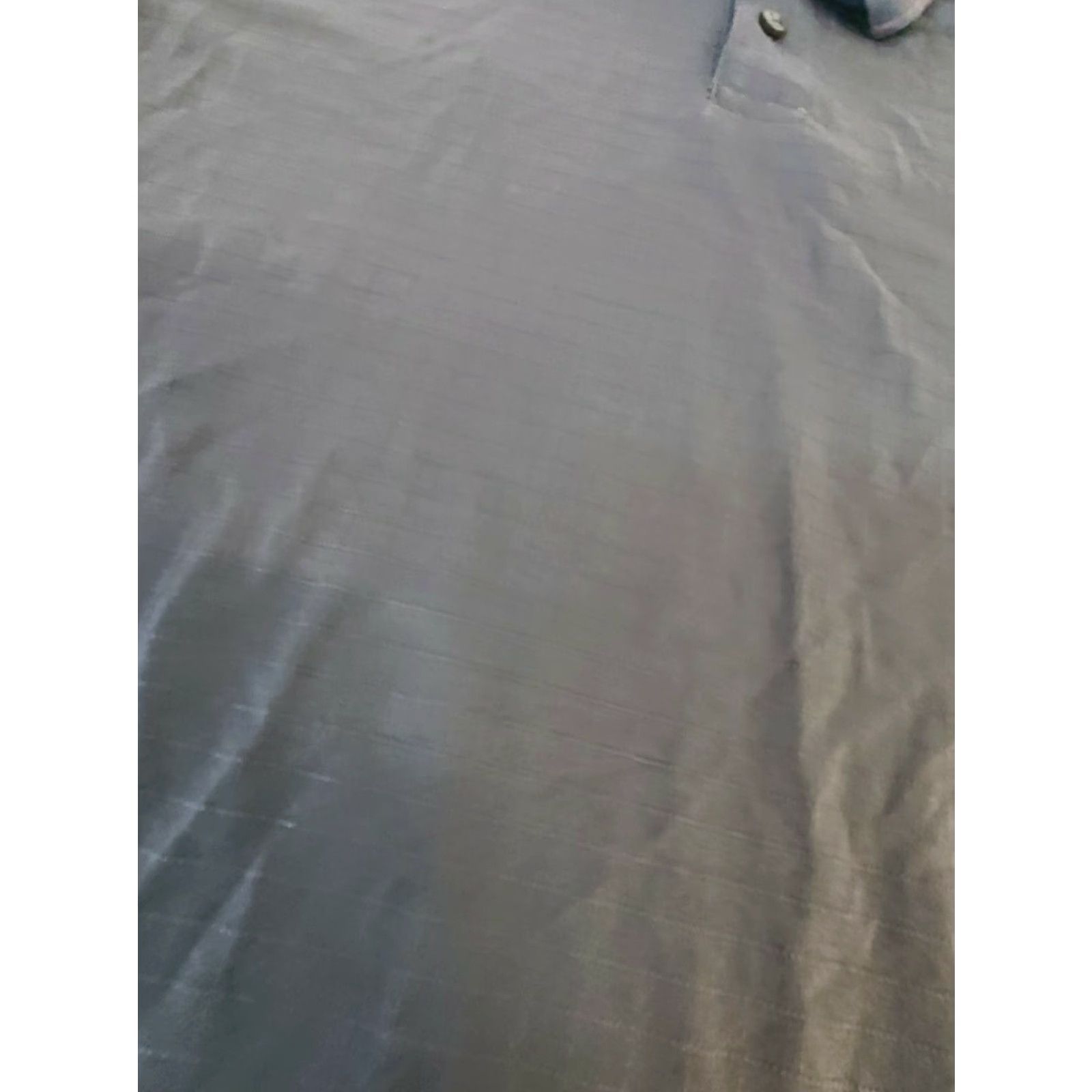 Haggar Haggar Polo Shirt Gray Polyester Men's Short Sleeve Large Button Top Regular Fit Size US L / EU 52-54 / 3 - 2 Thumbnail