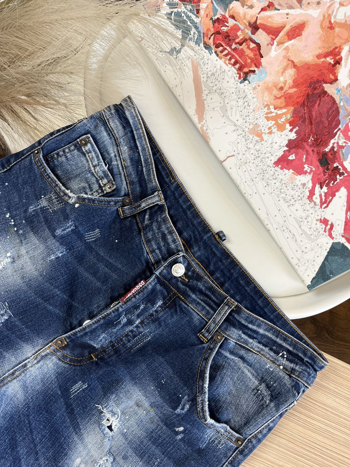 Dsquared2 Dsquared2 Jeans Blue Distressed Denim Slim Fit Jeans Size 46 Size US 30 / EU 46 - 3 Thumbnail