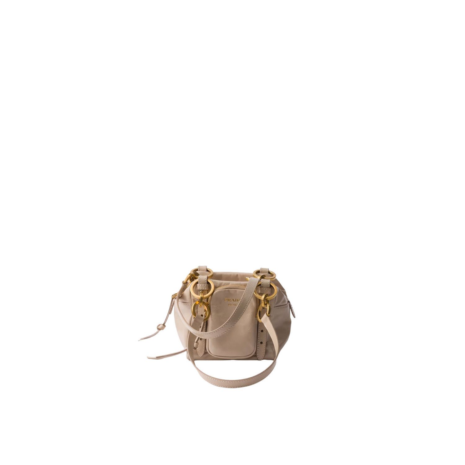 Prada PRADA Dangle Mini $3100 Powder Pink Leather Top Handle Bag N Size ONE SIZE - 1 Thumbnail