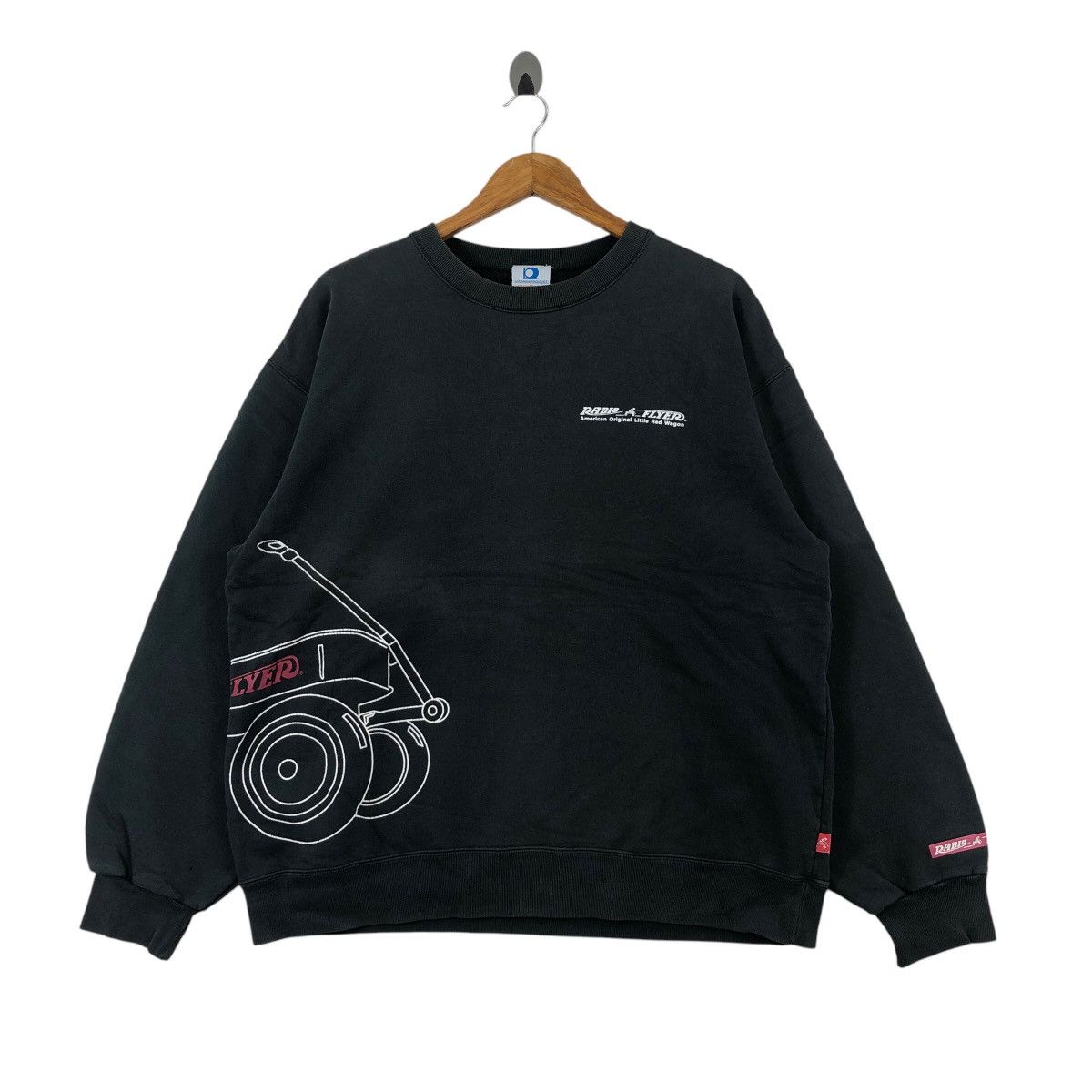 Vintage Vintage 90s Red Wagon Radio & Flyers Sweatshirt Racing Size US L / EU 52-54 / 3 - 1 Thumbnail