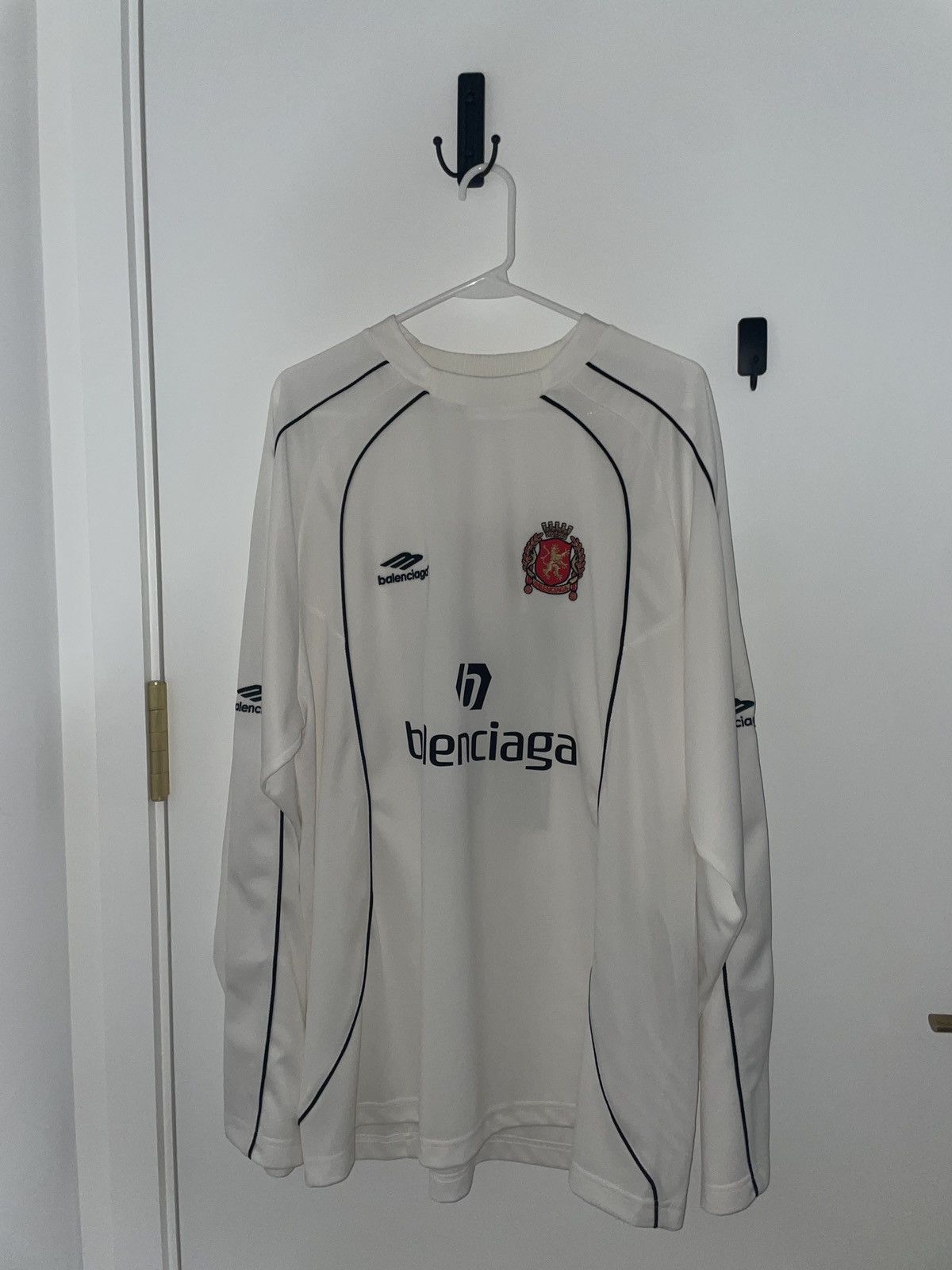 Balenciaga Soccer long sleeve Jersey oversized | Grailed Balenciaga Soccer long sleeve Jersey oversized | Grailed