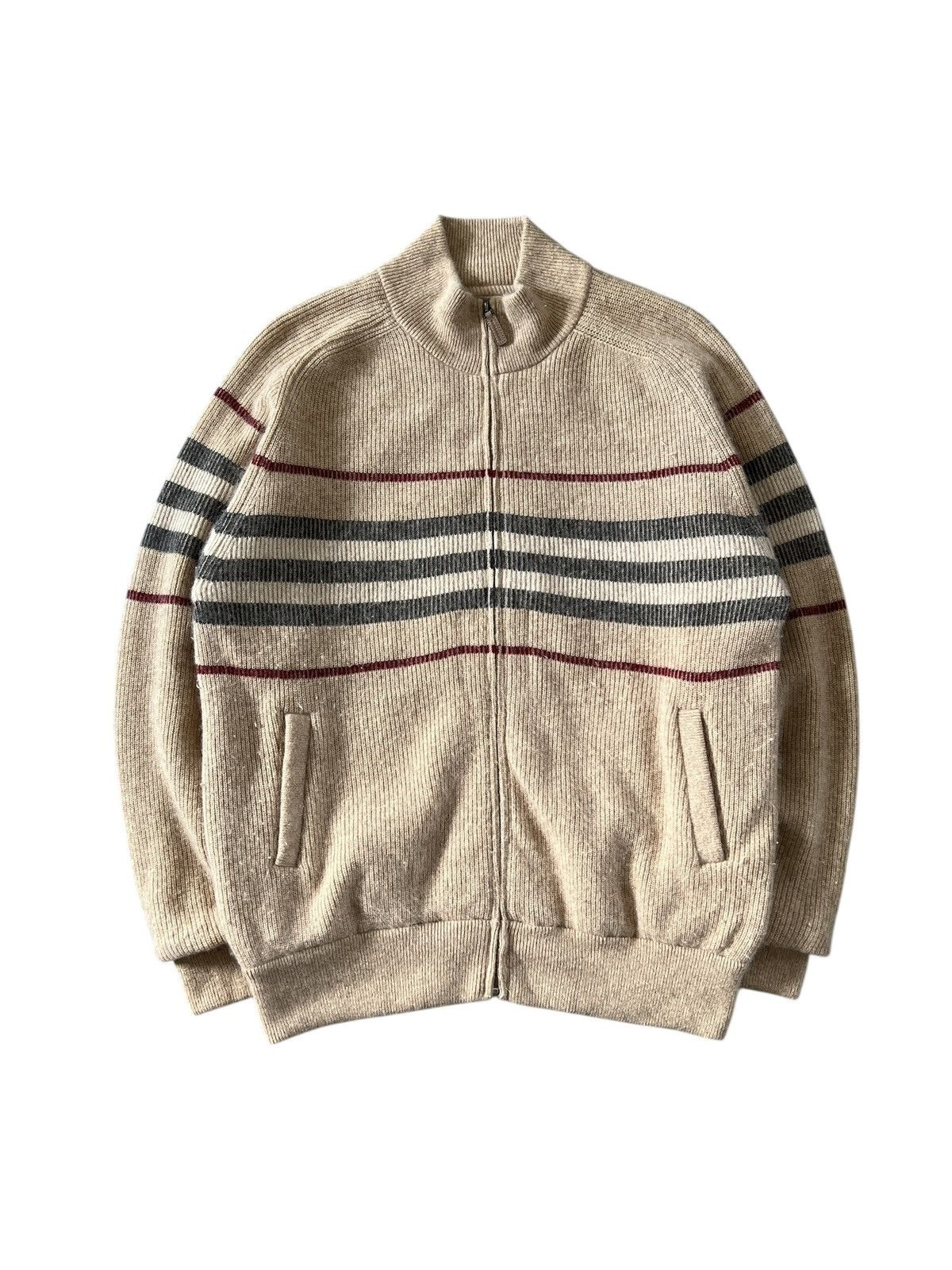 Burberry Burberry Cashmere Wool Blend Zipper Sweater Size US L / EU 52-54 / 3 - 1 Thumbnail