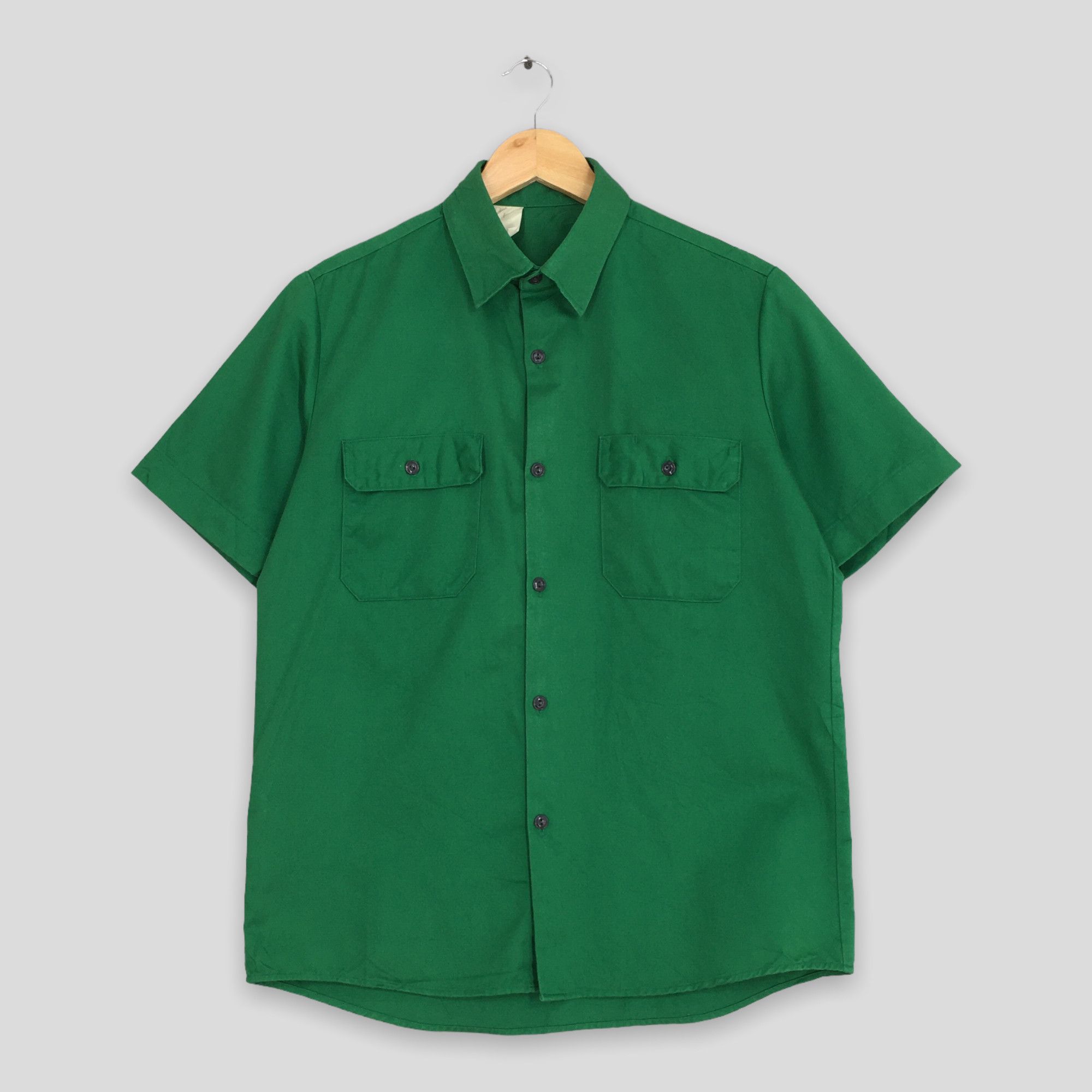 image of N Hoolywood N Hollywood Japan Jack's Towing Service Workers Shirt Medium in Green, Men's