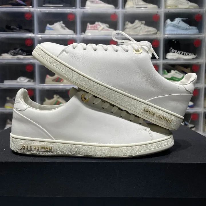 Louis Vuitton Louis Vuitton White Leather Fashion Sneakers -2508 Size US 7 / IT 37 - 4 Thumbnail