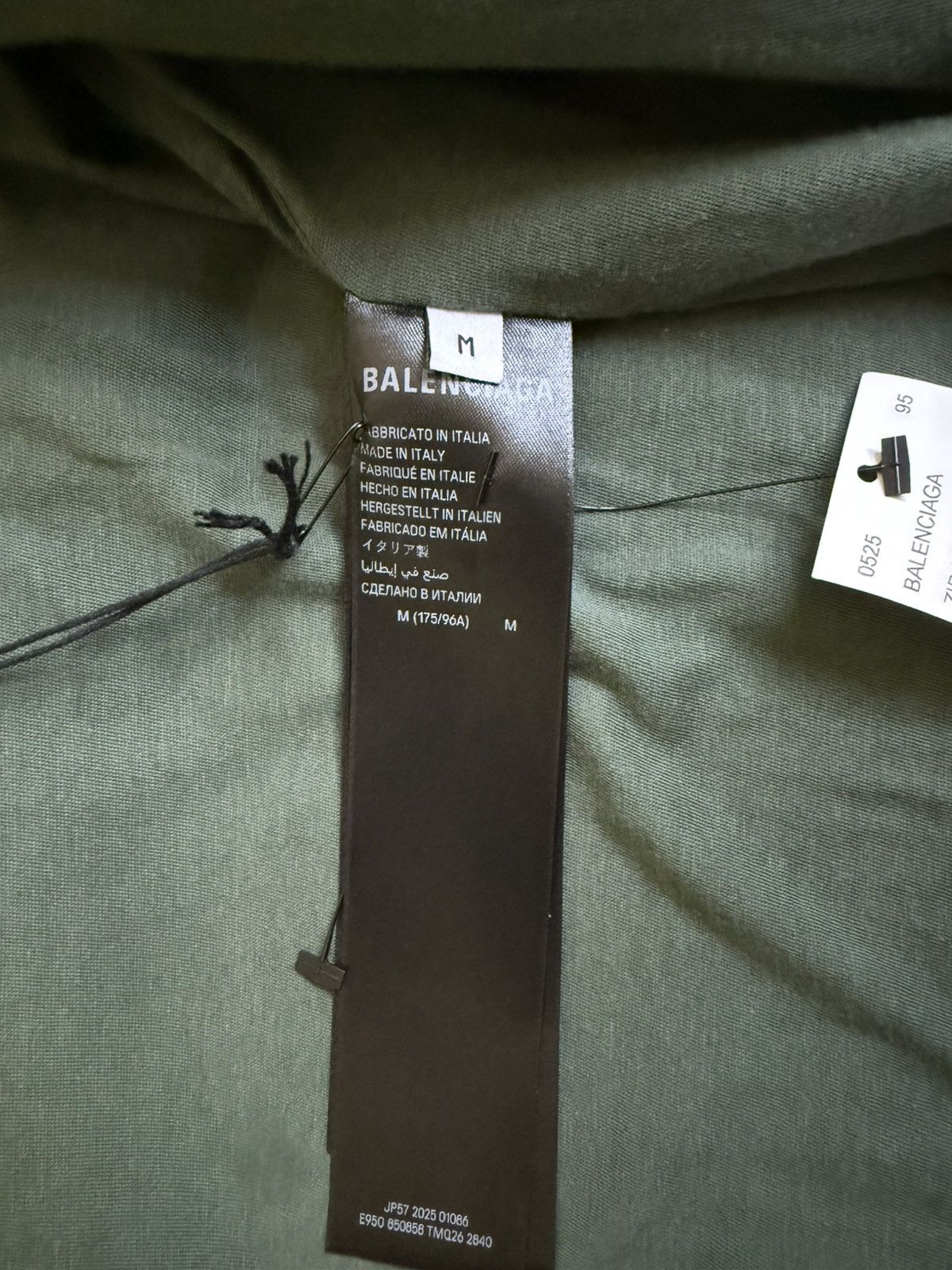 Balenciaga BALENCIAGA — MEN'S LOOP SPORTS ICON ZIP-UP JACKET IN KHAKI Size US M / EU 48-50 / 2 - 2 Thumbnail