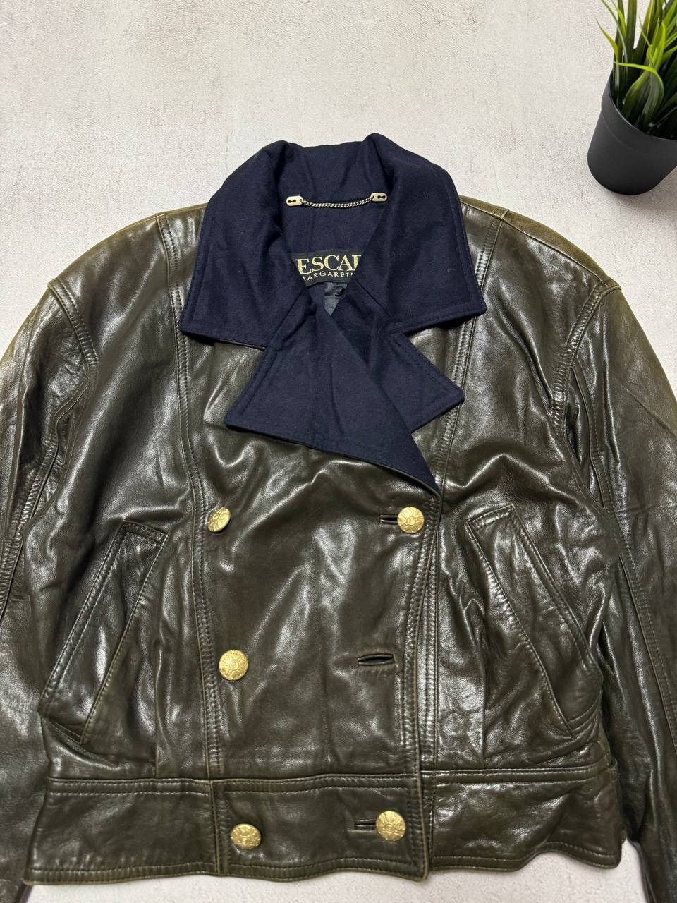 Escada × Vintage Vintage Escada Leather Jacket Bomber Very Rare Women Size M / US 6-8 / IT 42-44 - 3 Thumbnail