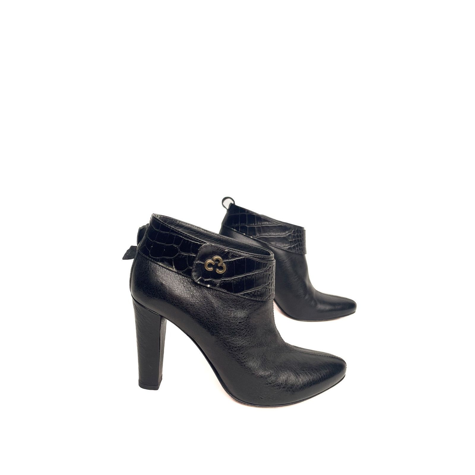 David Eden Black Boot Heels Size US 6 / IT 36 - 4 Thumbnail