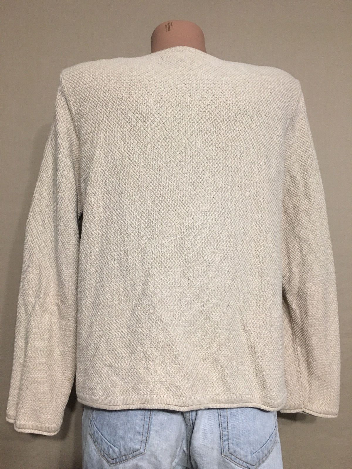 Designer GUDRUN SJODEN Beige Knit Cardigan Sweater Size M Size M / US 6-8 / IT 42-44 - 4 Thumbnail