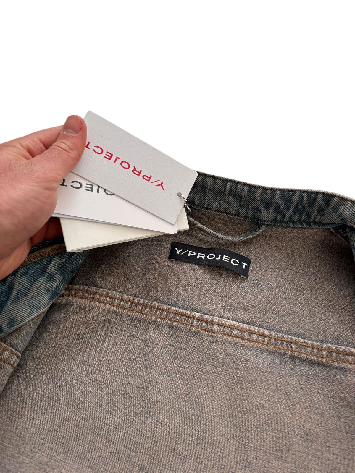 Y/Project Hook and Eye Denim Jacket Size L / US 10 / IT 46 - 9 Thumbnail