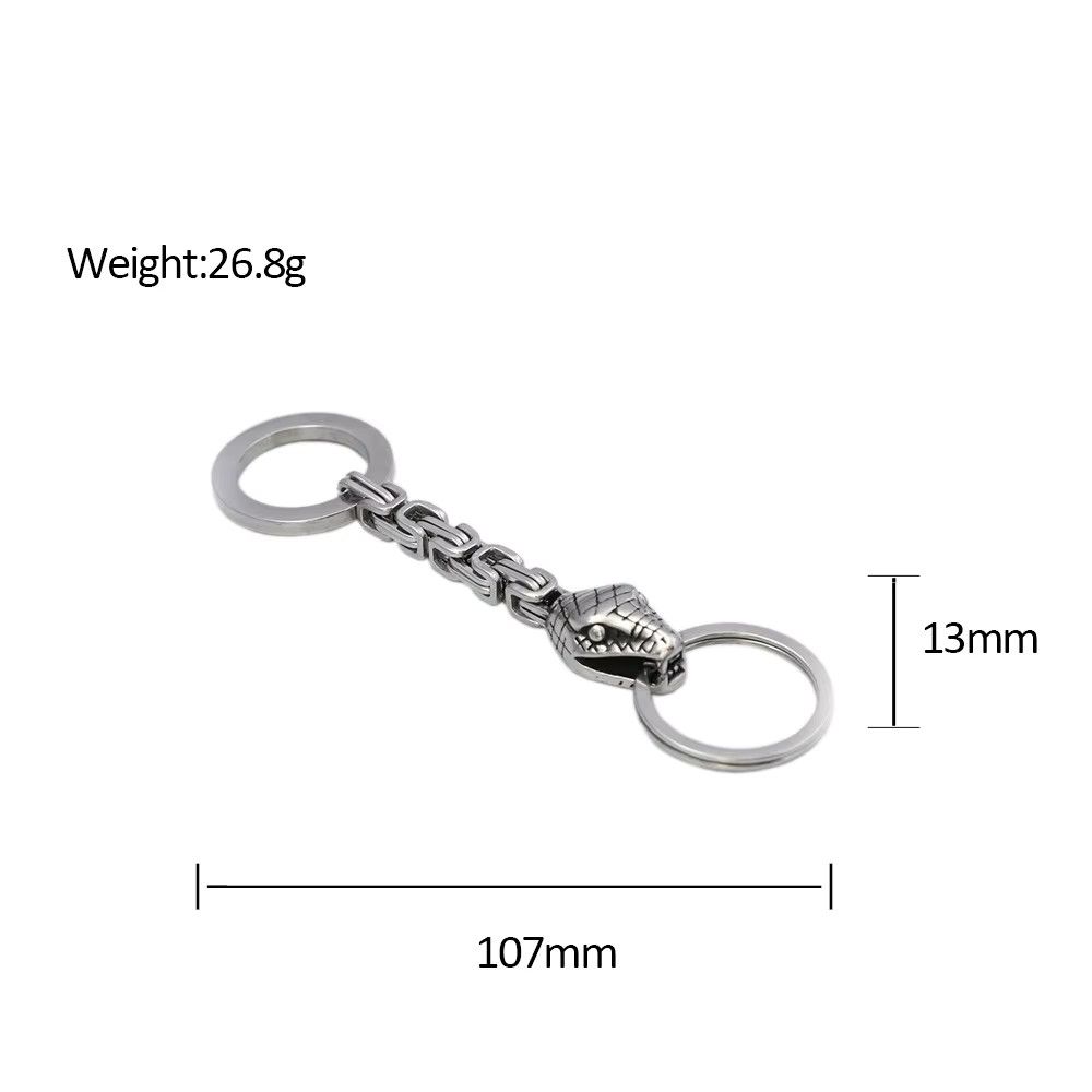 Jewelry Snake Unique Chain Keychain Fashion Jewelry Accessories Size ONE SIZE - 4 Thumbnail