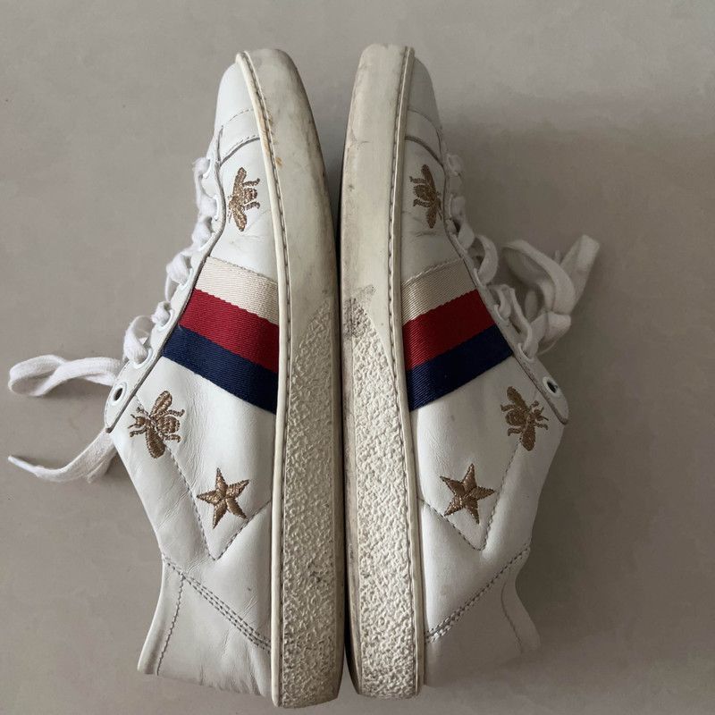 Gucci Gucci Ace Bee and Star Low-top Sneakers Size US 6 / IT 36 - 7 Thumbnail