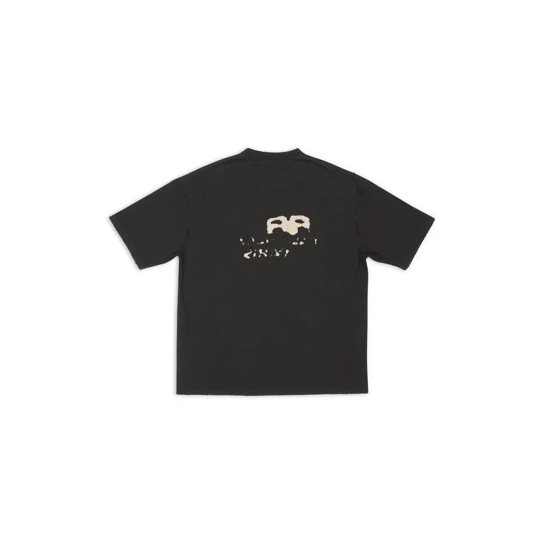 Balenciaga o1w1db10325 Hand-Drawn BB Icon T-Shirt Medium Fit in Black Size US XXL / EU 58 / 5 - 4 Thumbnail