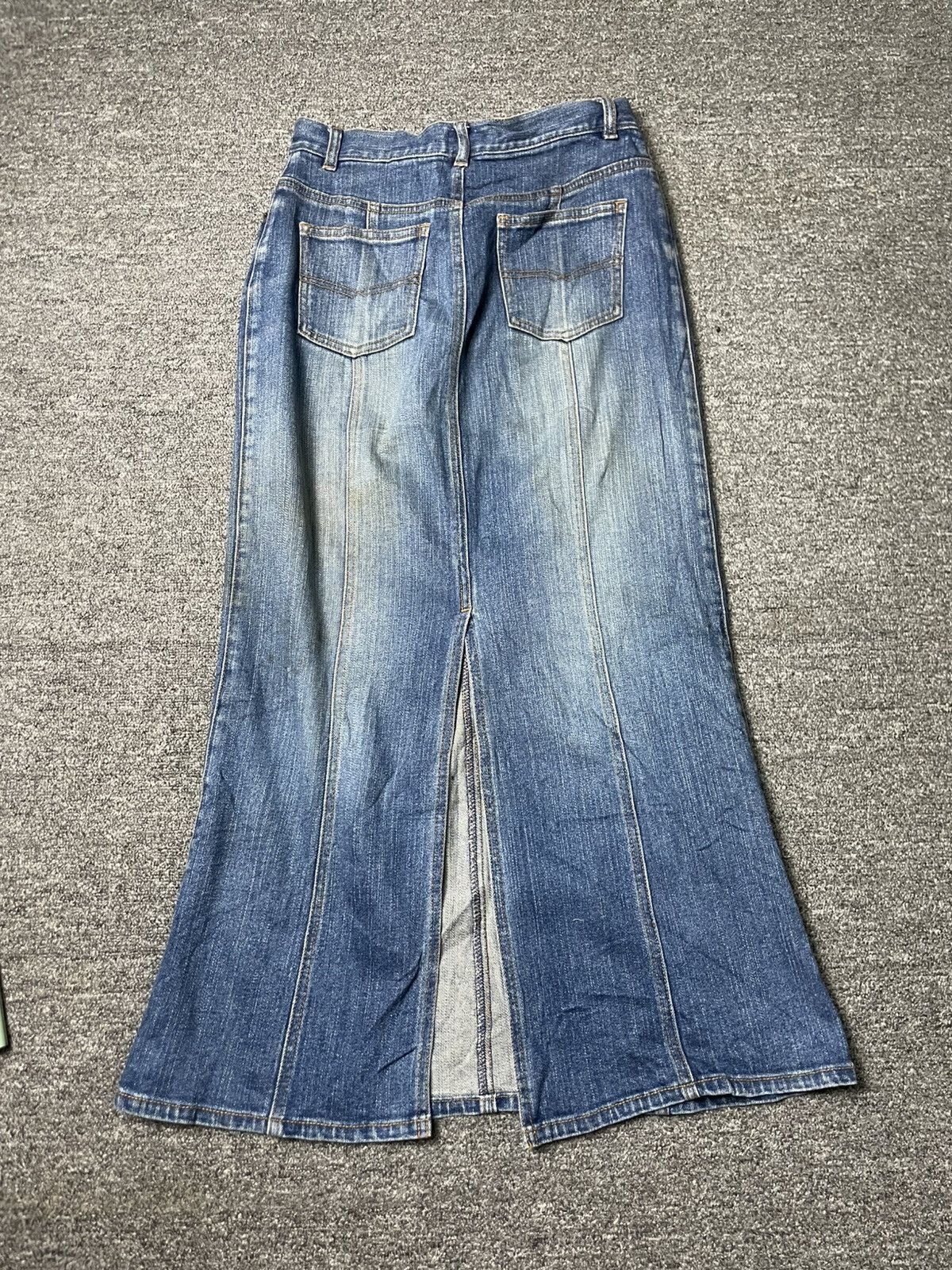 Japanese Brand × Vintage STRETCH Japanese Brand Mermaid Jeans Skirt (83) Size 26" / US 2 / IT 38 - 14 Thumbnail