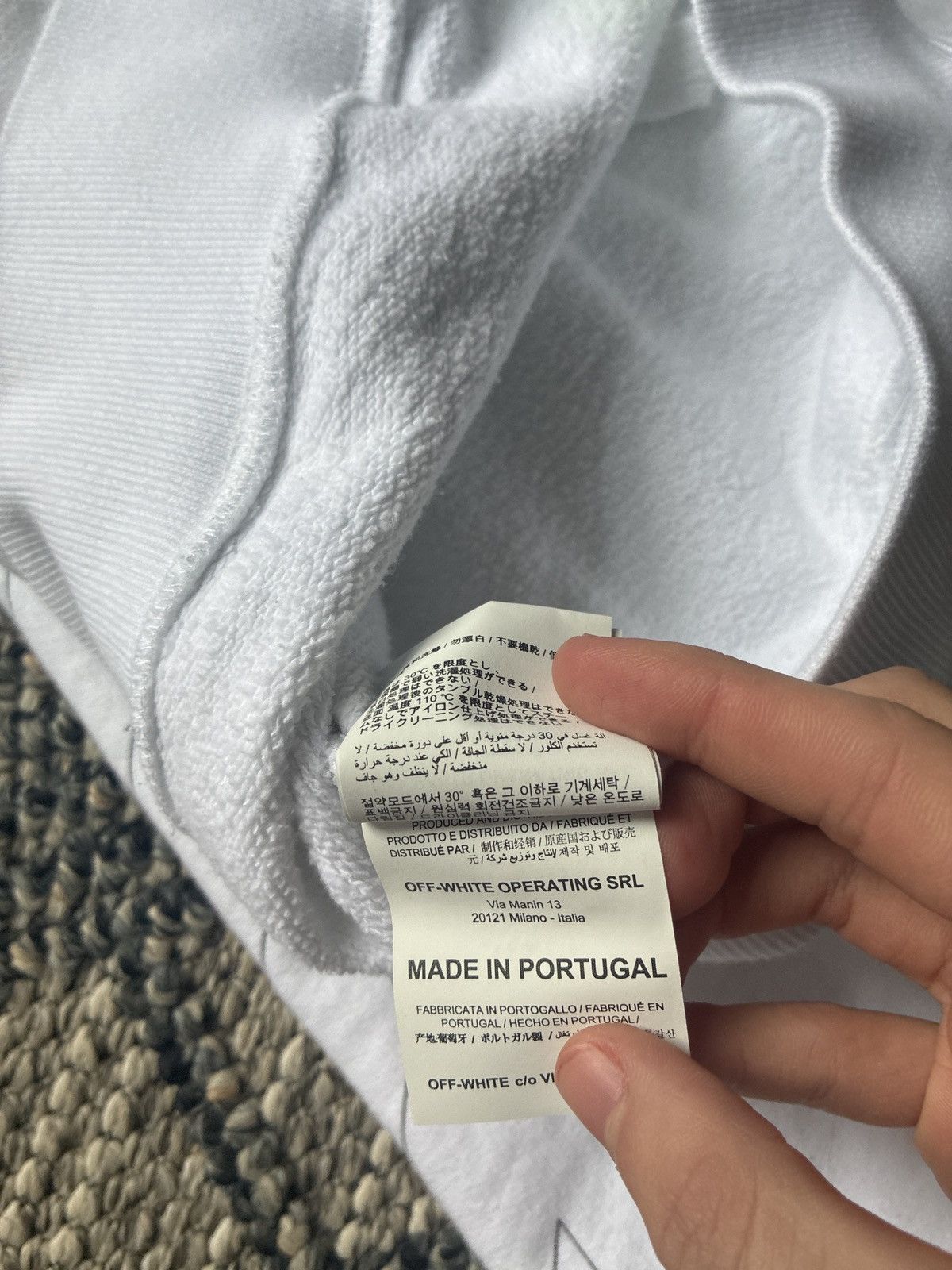Off-White Off white hoodie white and green Size US S / EU 44-46 / 1 - 6 Thumbnail
