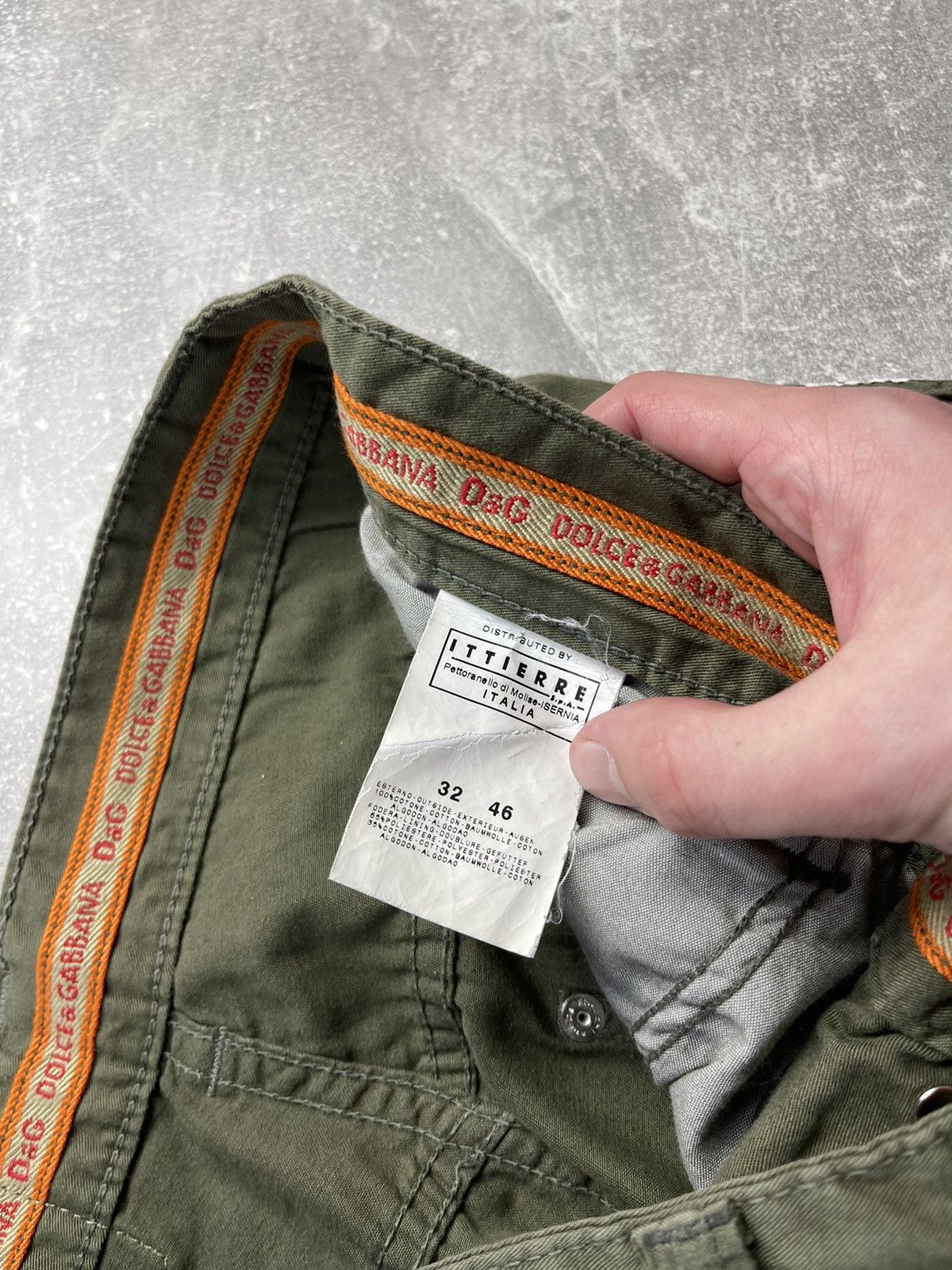 Dolce & Gabbana Dolce & Gabbana Vintage Green Distressed Logo Patch Pants Size US 32 / EU 48 - 12 Thumbnail