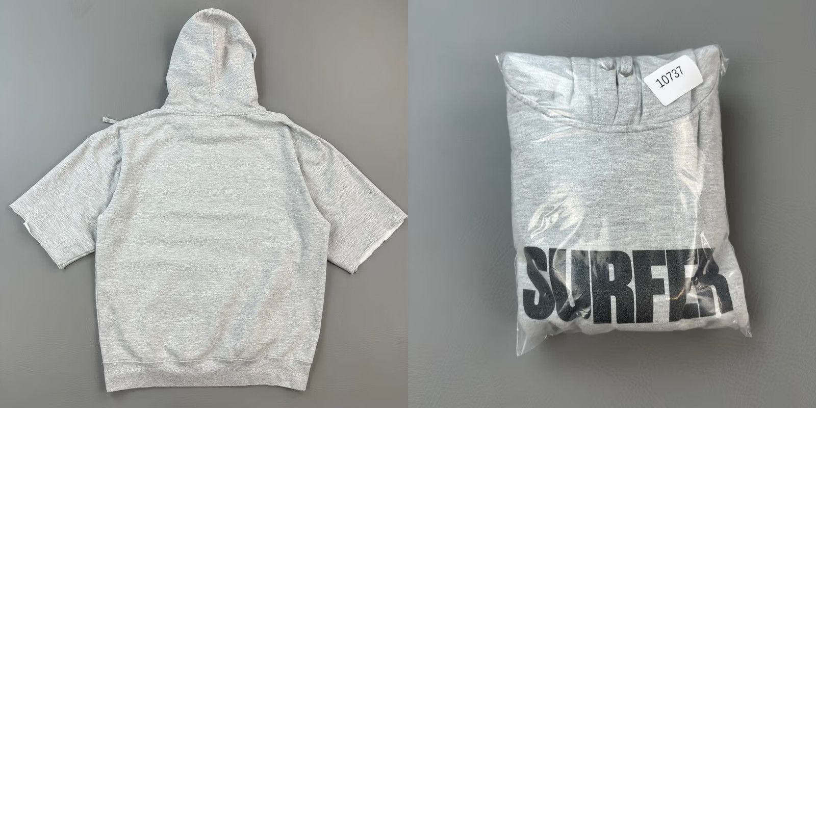 Logo 7 VINTAGE Surfer Magazine Hoodie Mens L Gray Short Sleeve Logo Spellout Pullover Size US L / EU 52-54 / 3 - 8 Thumbnail
