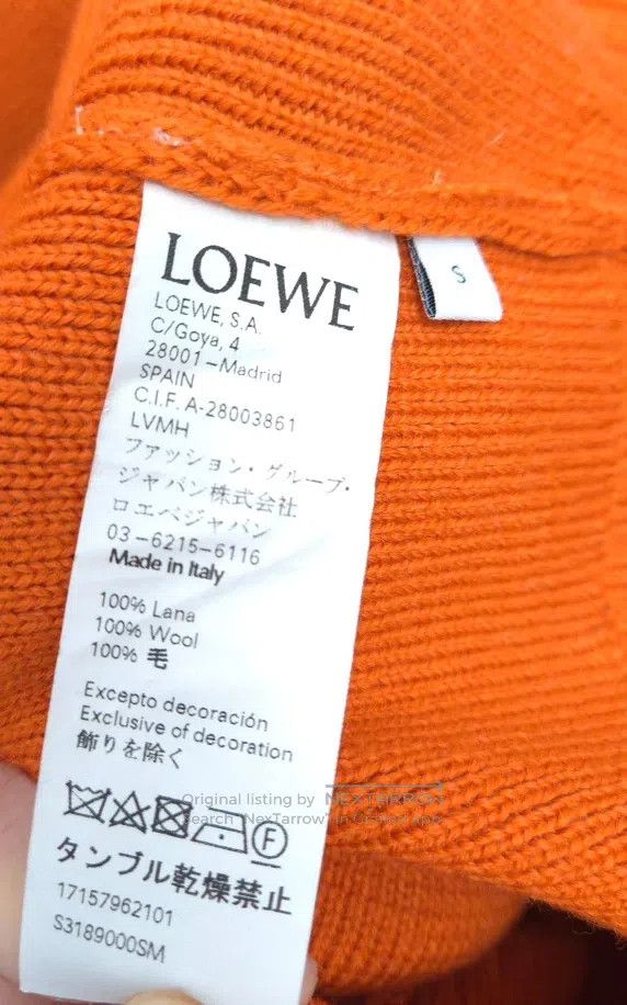 Loewe Loewe Orange logo embroidered sweater Size S / US 4 / IT 40 - 9 Thumbnail