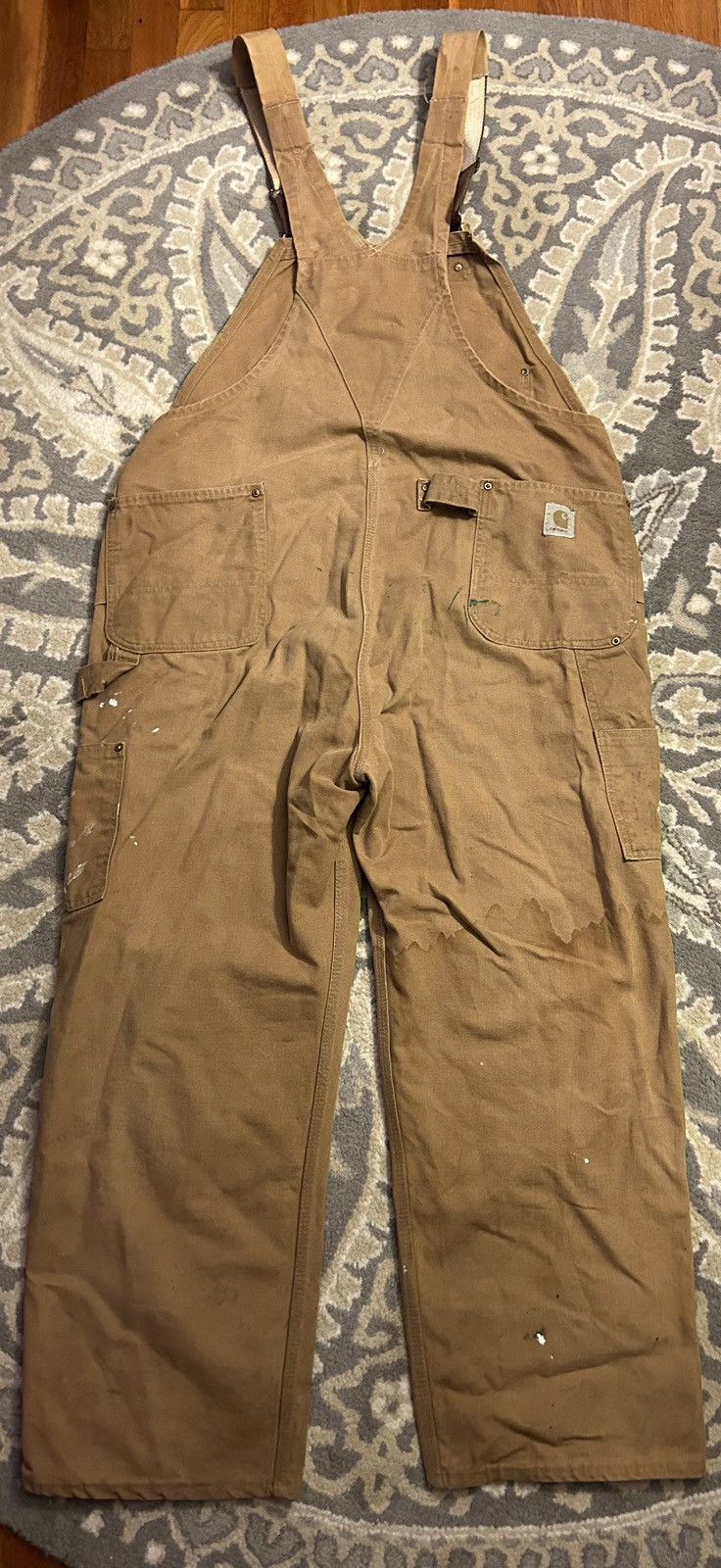 Carhartt × Vintage 1970s Carhartt Double Knee Overalls Size US 42 / EU 58 - 2 Thumbnail