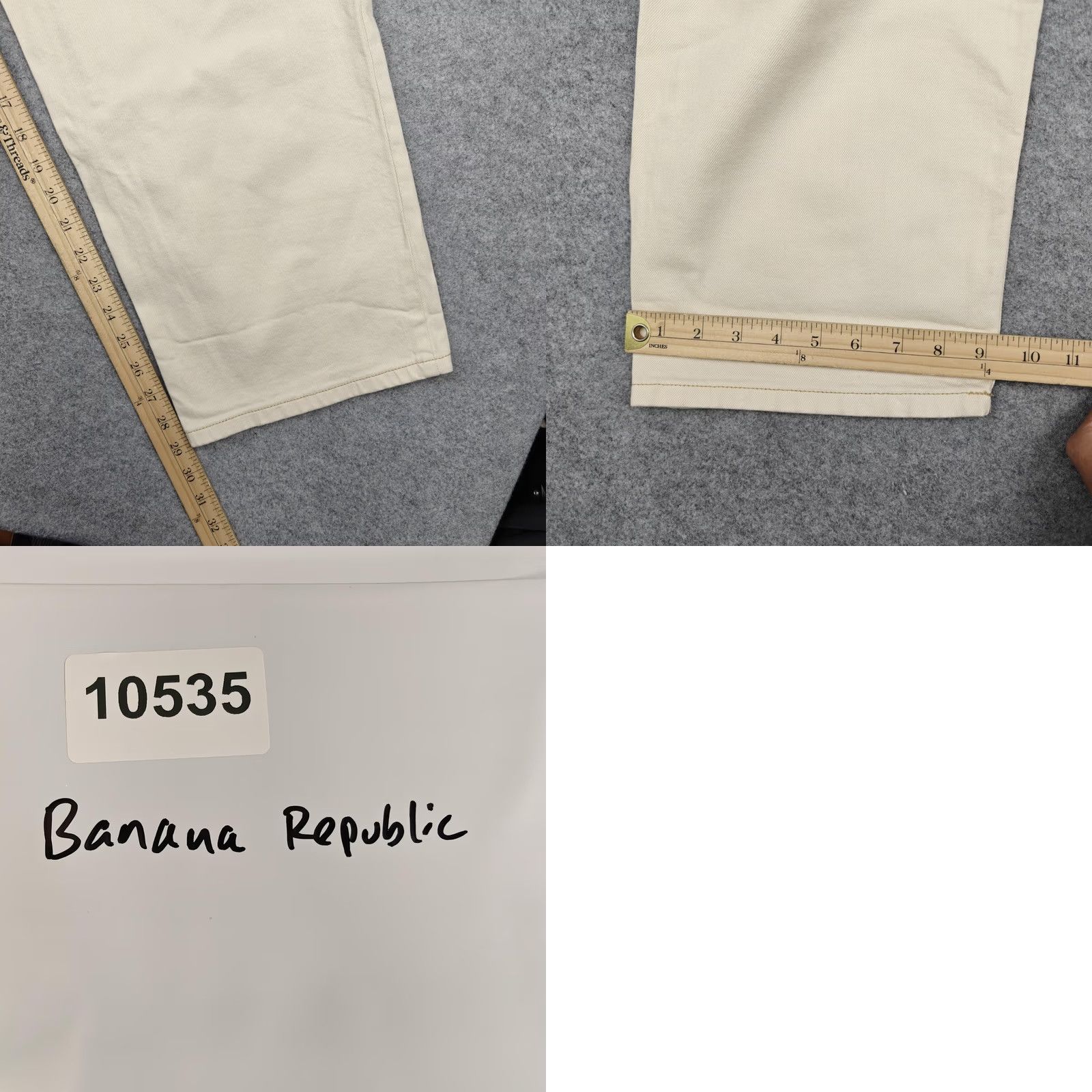 Banana Republic Banana Republic Womens 10 White Denim Jeans Ultra High-Rise Straight 30x29 New Size 32" / US 10 / IT 46 - 9 Thumbnail
