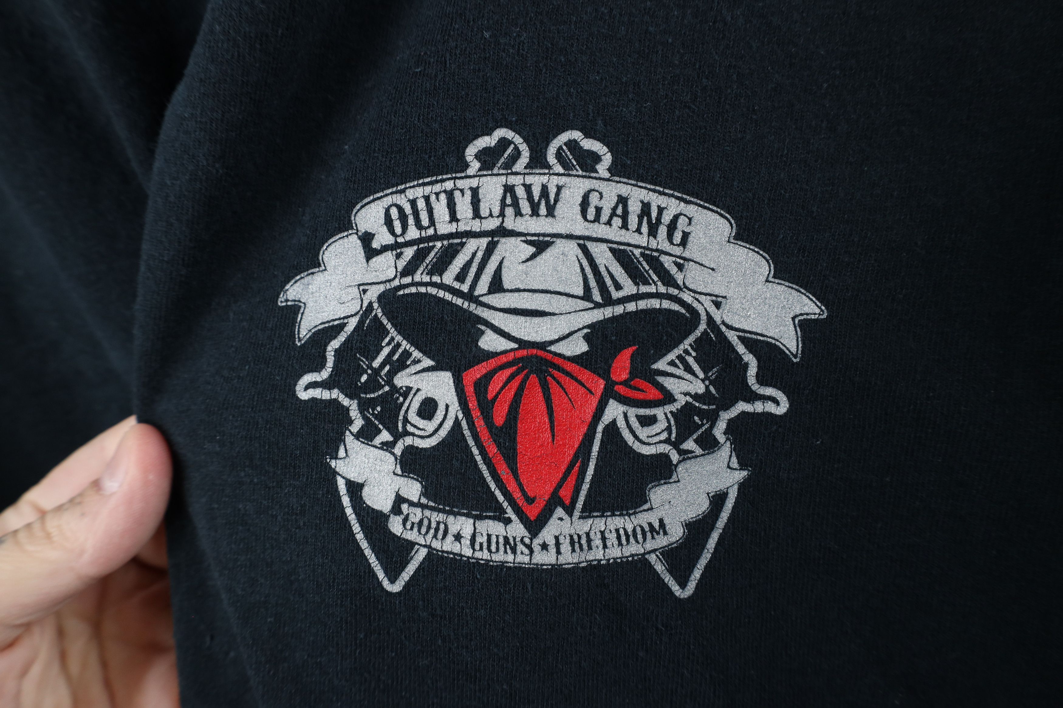 Vintage Vintage Streetwear Gang Skull Guns Long Sleeve T-Shirt Size US XXL / EU 58 / 5 - 4 Thumbnail