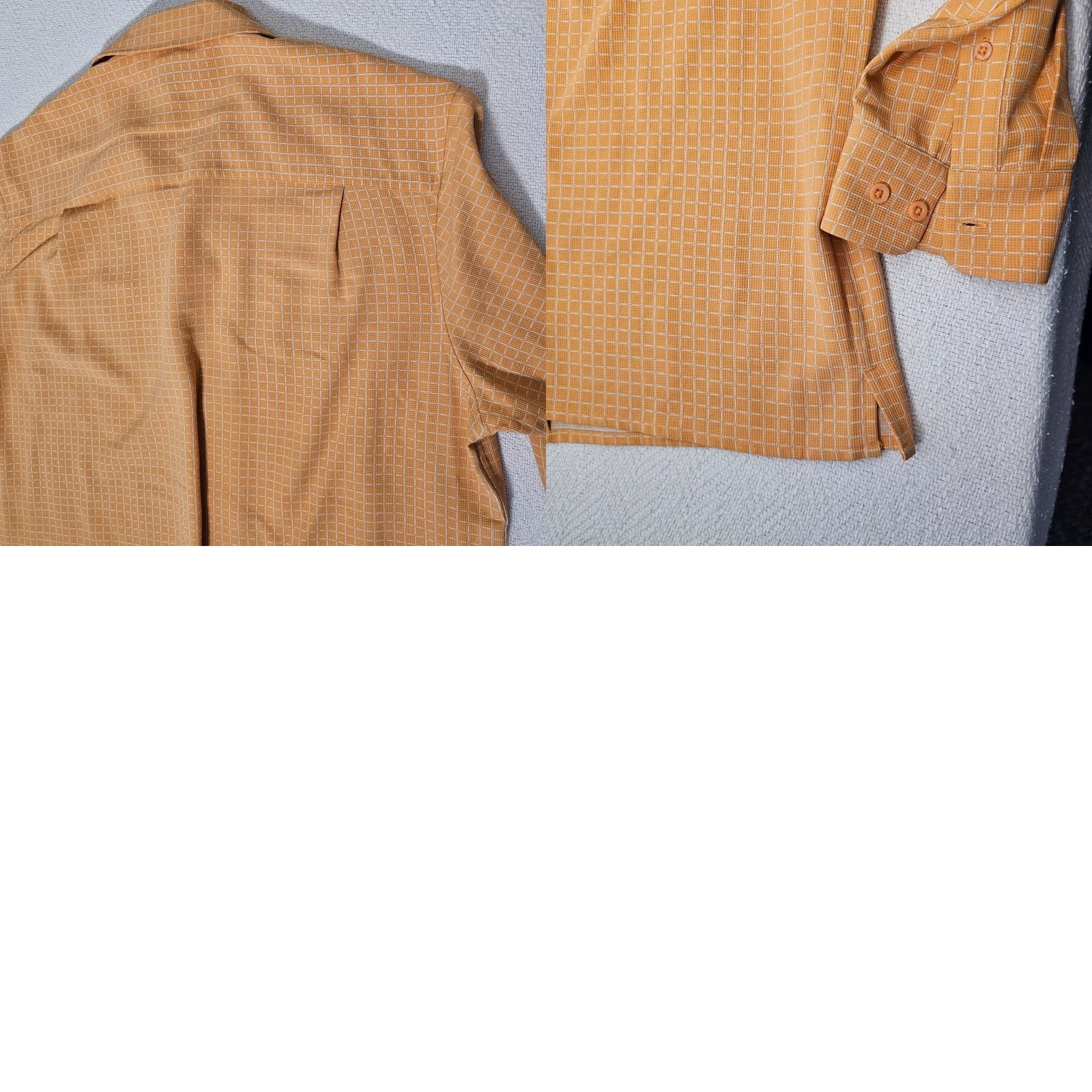 Vintage Paul Fredrick Silk Button-Up Shirt Men's L Orange Checkered Long Sleeve Button-Up Shirt Size US L / EU 52-54 / 3 - 8 Thumbnail