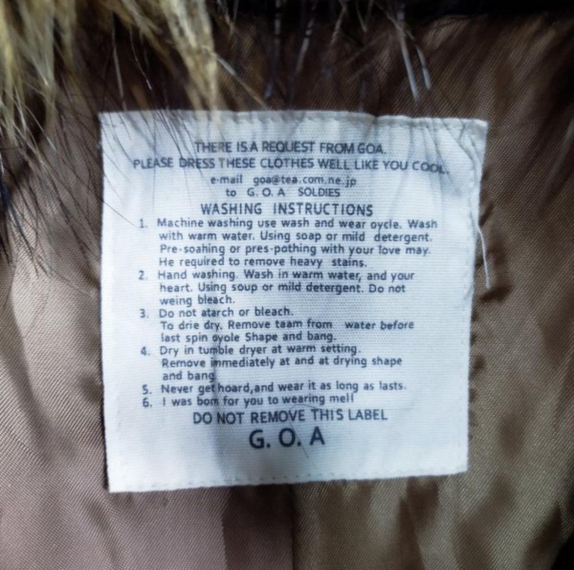 Japanese Brand GOA Fur neck tan coat Size US S / EU 44-46 / 1 - 5 Thumbnail