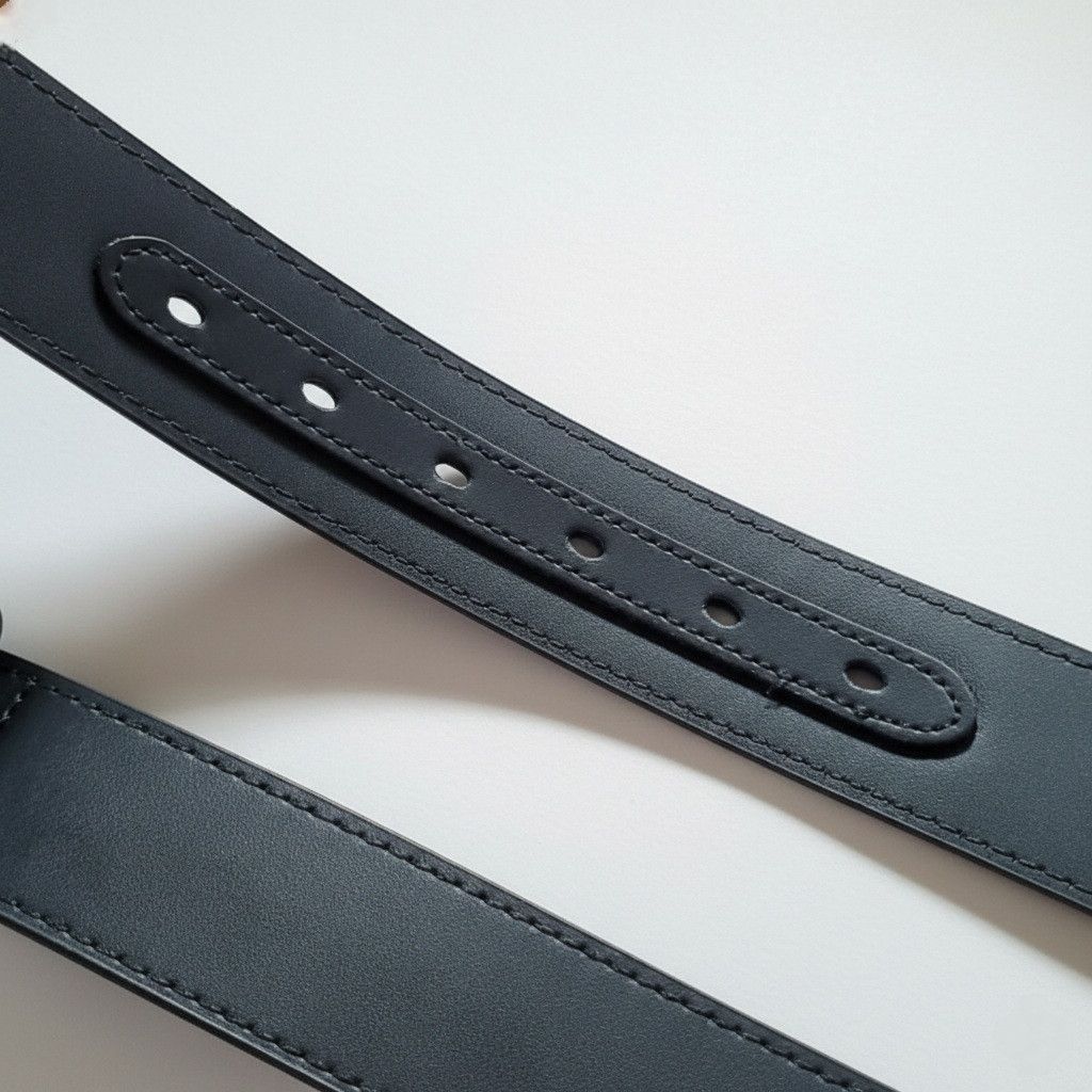 Other King Size 48"-53" Belt NWT Black Leather Reinforced Silver Size ONE SIZE - 6 Thumbnail