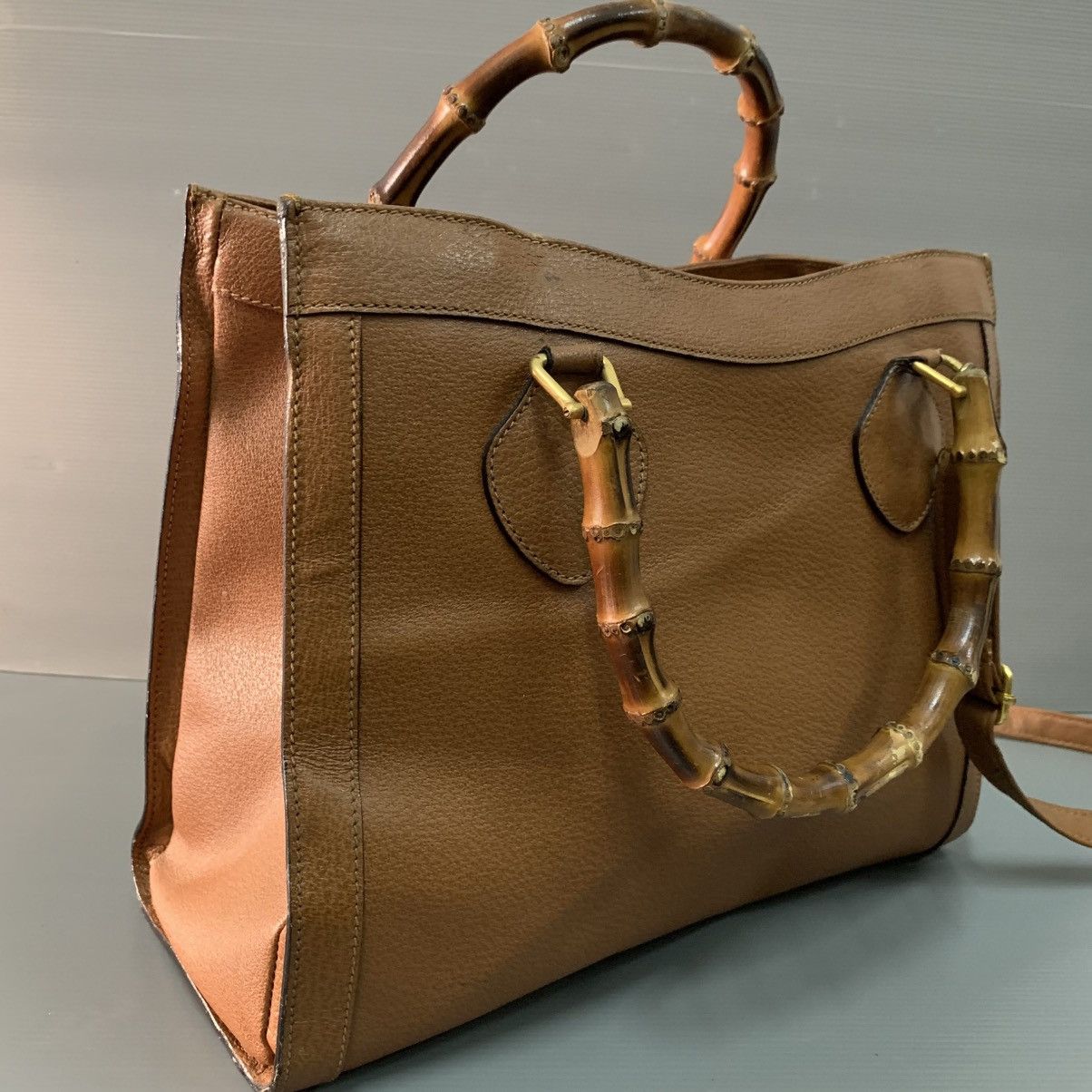 Gucci Gucci Bamboo Leather Vintage Handbag Size ONE SIZE - 4 Thumbnail