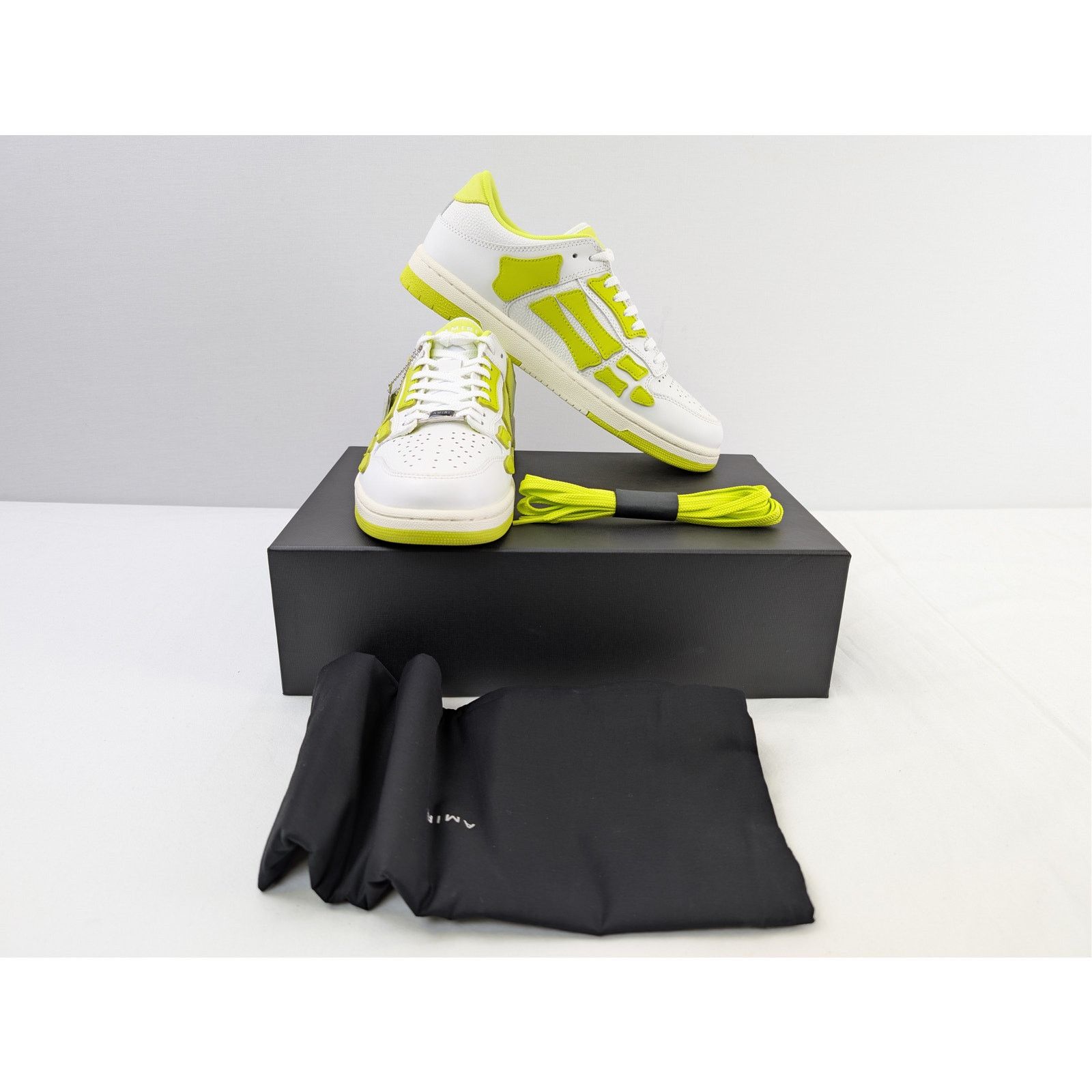 Amiri o1rshd1 Skel top Low / Skeleton Top Low Sneakers Neon Yellow Size US 9 / EU 42 - 14 Thumbnail