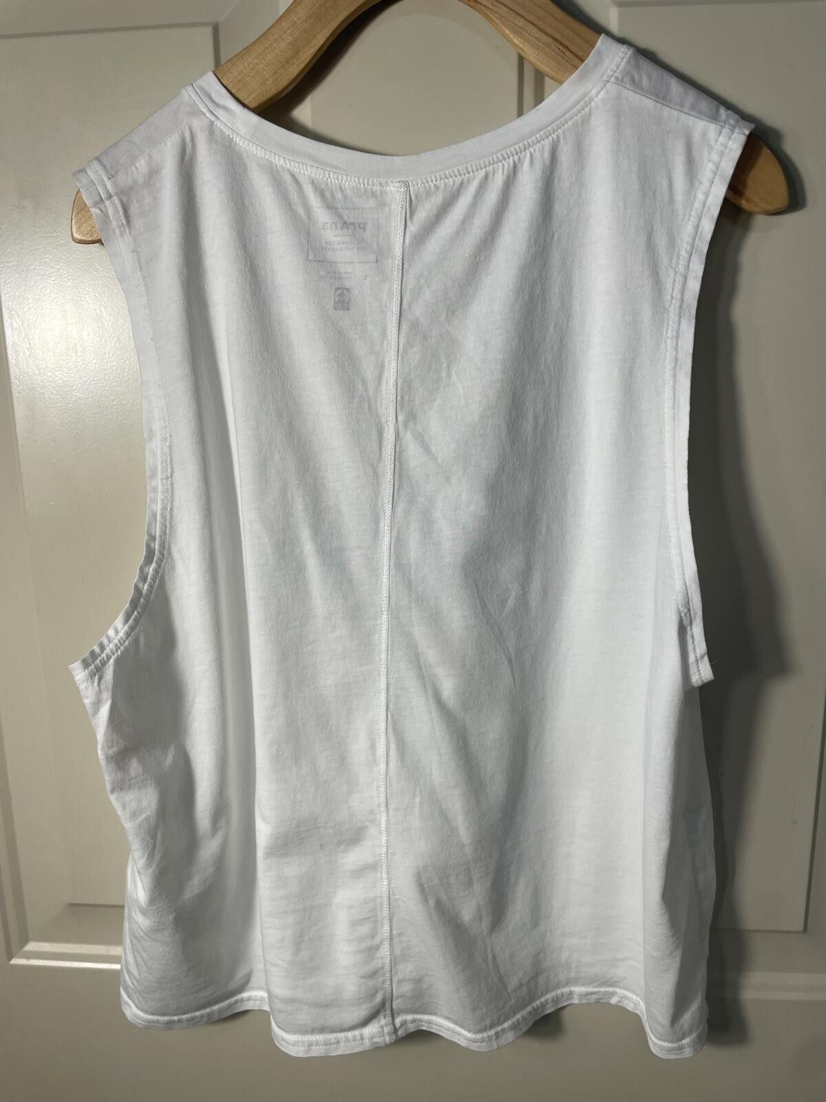 Prana Prana Sleeveless Graphic Tank Top Women's Large White Boho Size L / US 10 / IT 46 - 3 Thumbnail