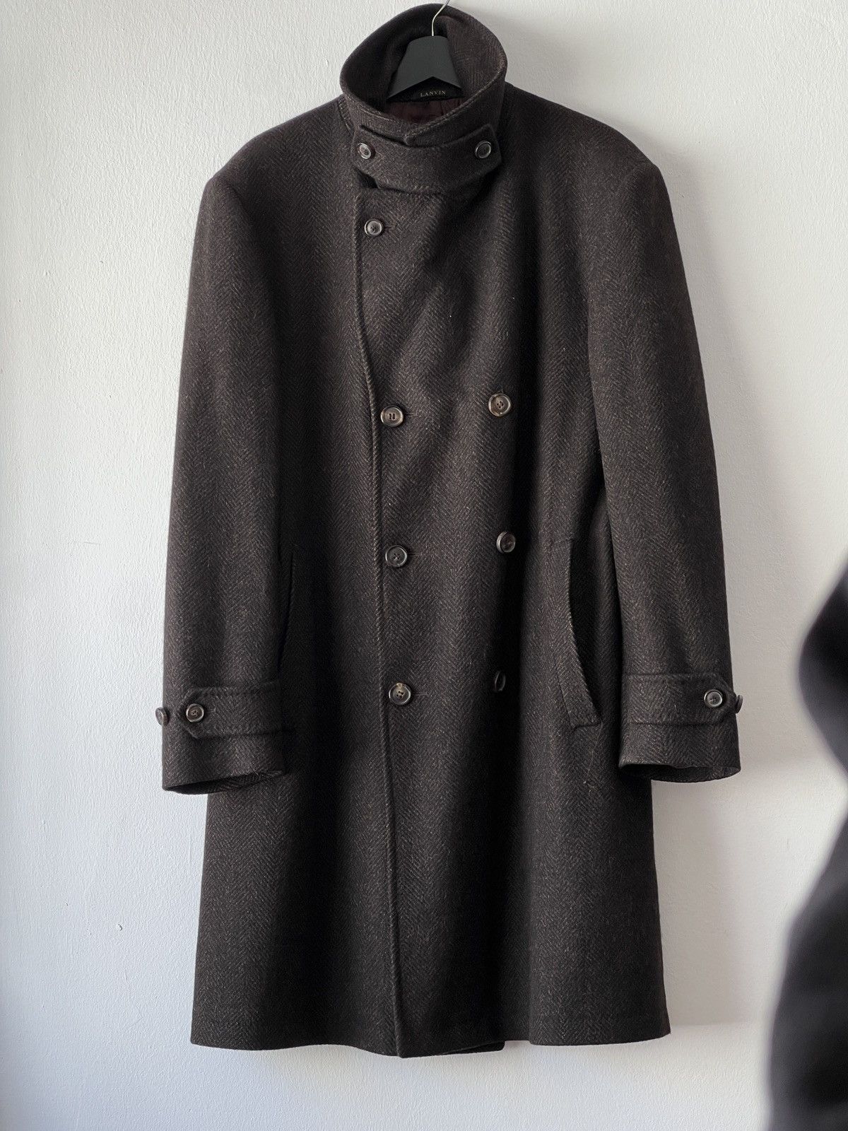 Designer × Lanvin × Vintage Rare Vintage Lanvin Double-Breasted Cashmere Wool Coat Size US M / EU 48-50 / 2 - 5 Thumbnail