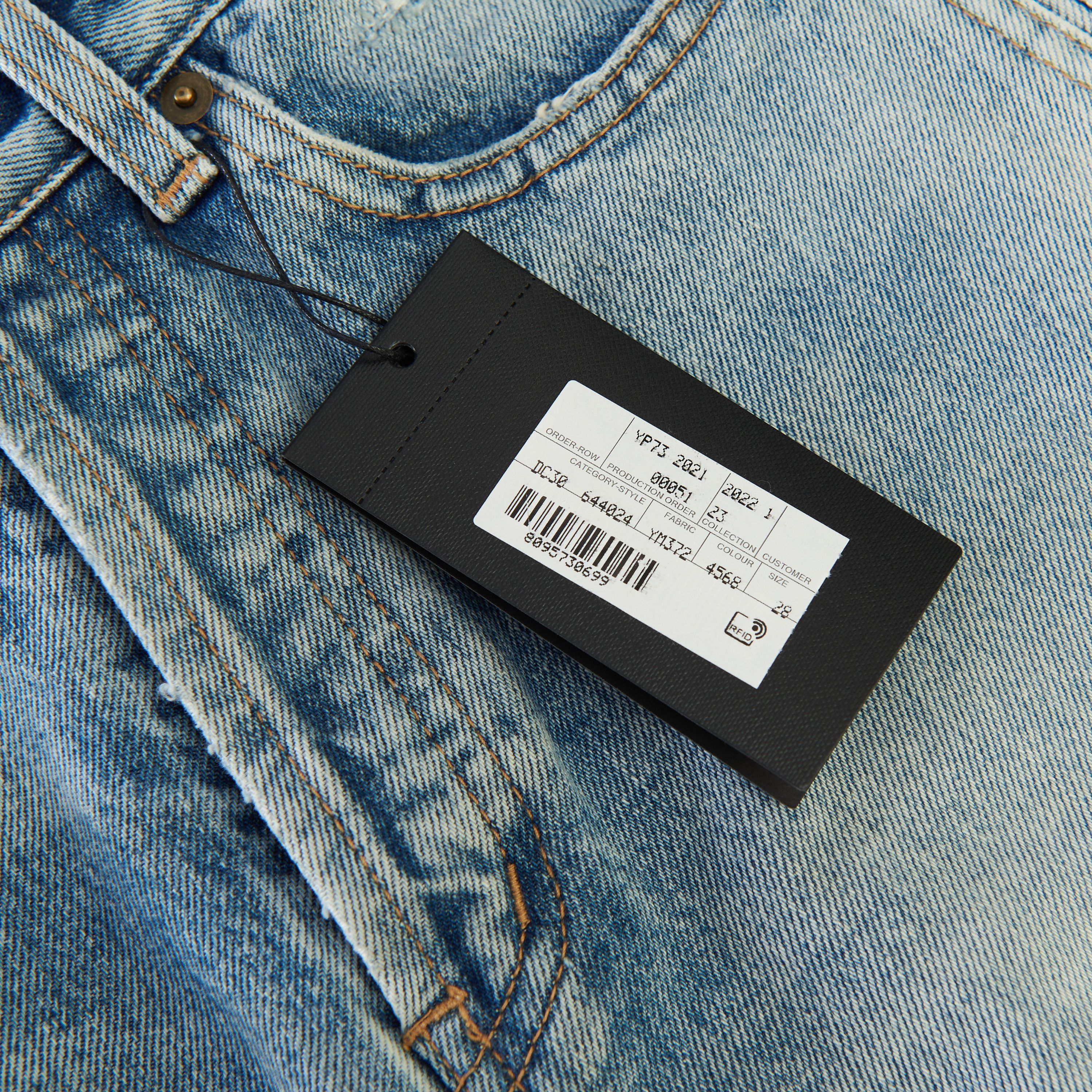 Saint Laurent Paris YSL High Waist - Slim Fit Jeans In Santa Monica Blue Denim Size 29" - 18 Thumbnail