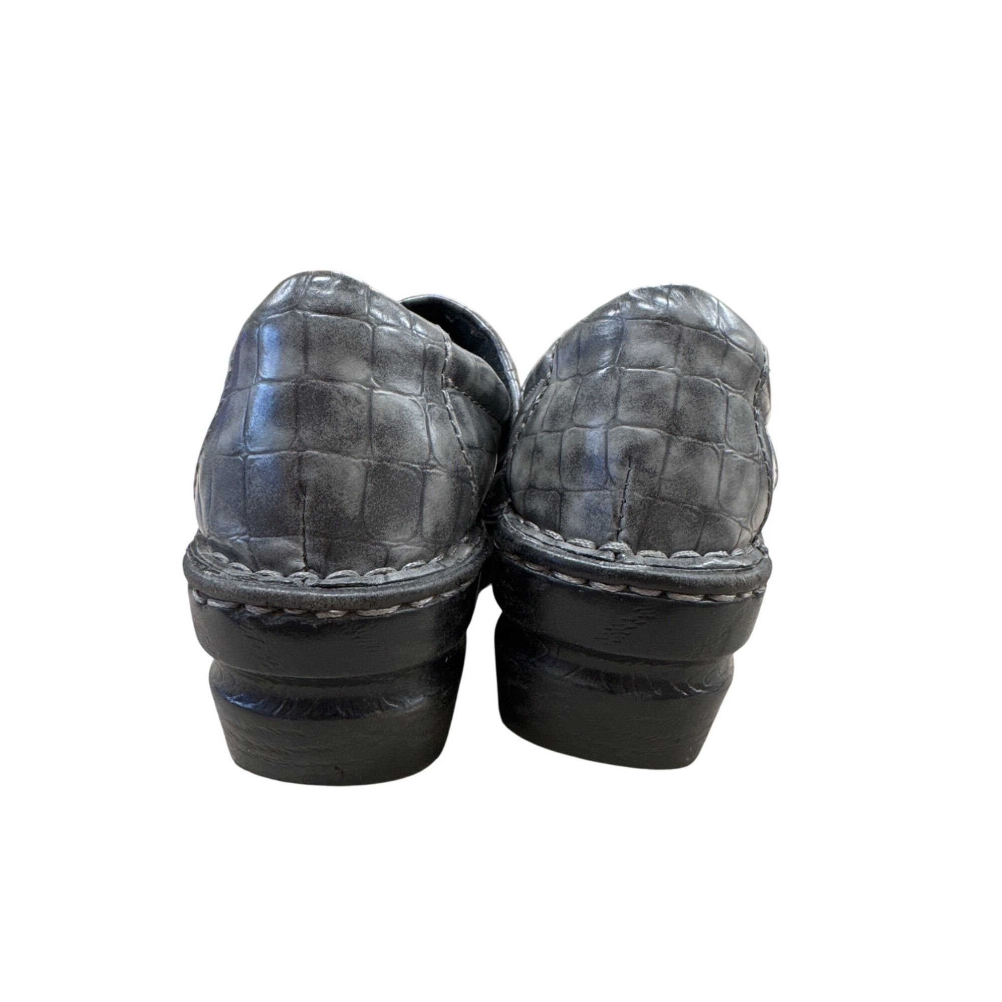 Boc B.O.C Womens Gray Croc-Embossed Clogs Mules Size 7 SKU 7182 Size US 7 / IT 37 - 6 Thumbnail
