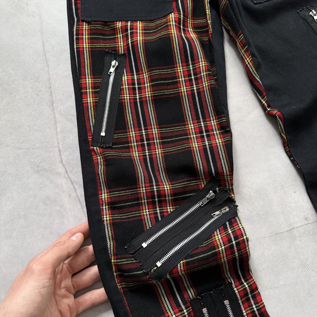 If Six Was Nine × Seditionaries × Tripp NYC Japan Punk Zipper Checkered Pants Gothic Emo Mad Punks Vibe Size 30" / US 8 / IT 44 - 5 Thumbnail