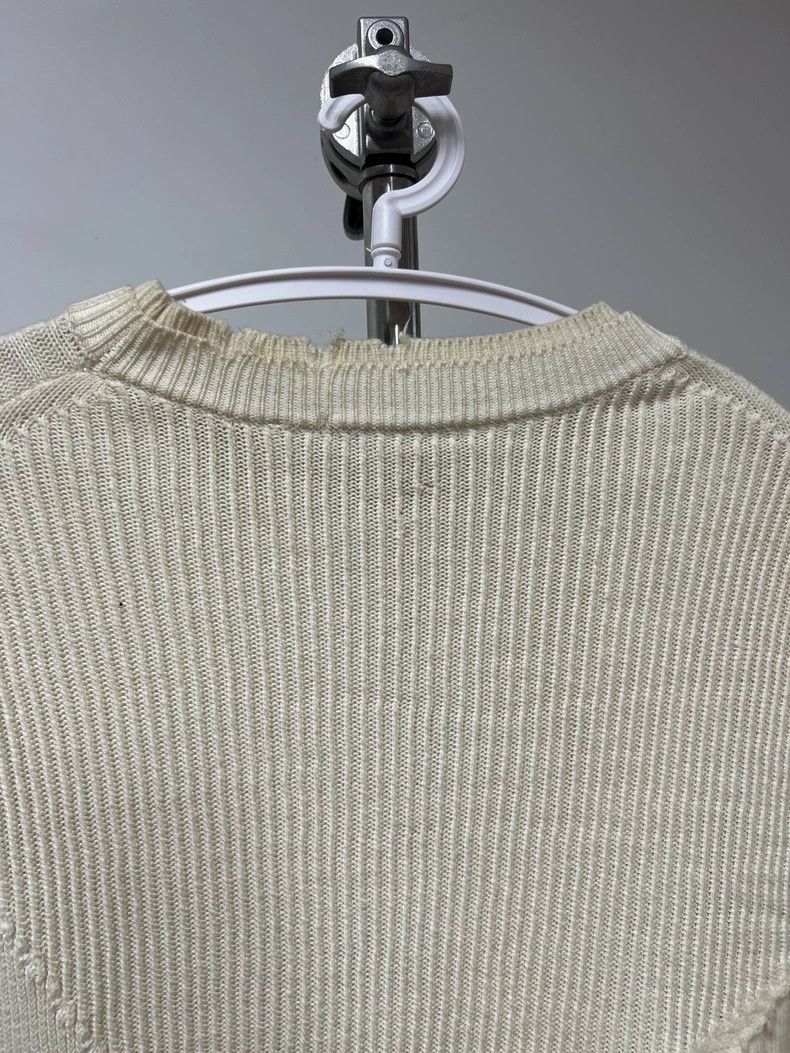 Helmut Lang HELMUT LANG Cashmere double layer eroded knit sweater Size L / US 10 / IT 46 - 7 Thumbnail