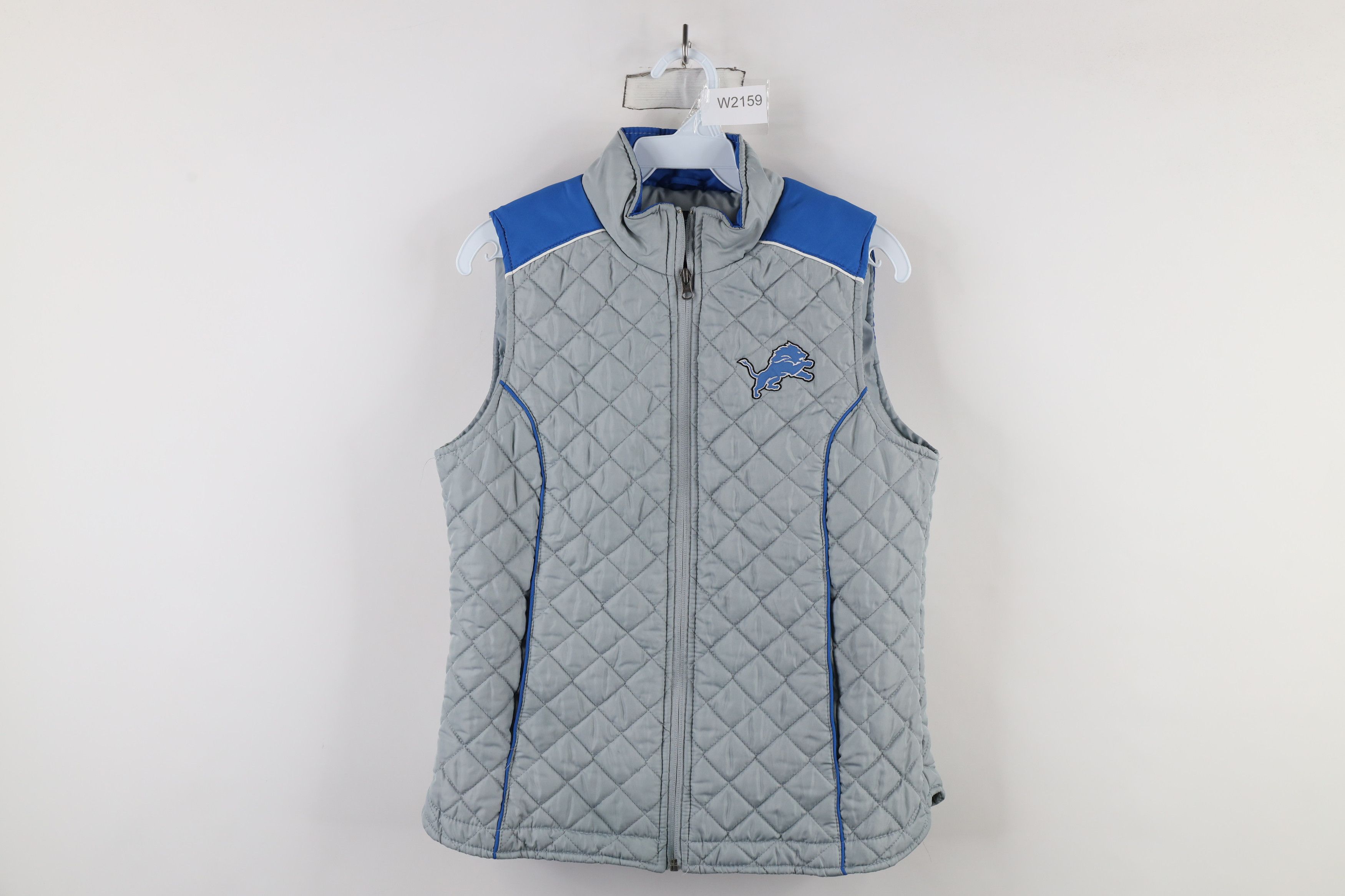 Vintage Vintage NFL Lions Football Quilted Puffer Vest Jacket Size M / US 6-8 / IT 42-44 - 1 Thumbnail