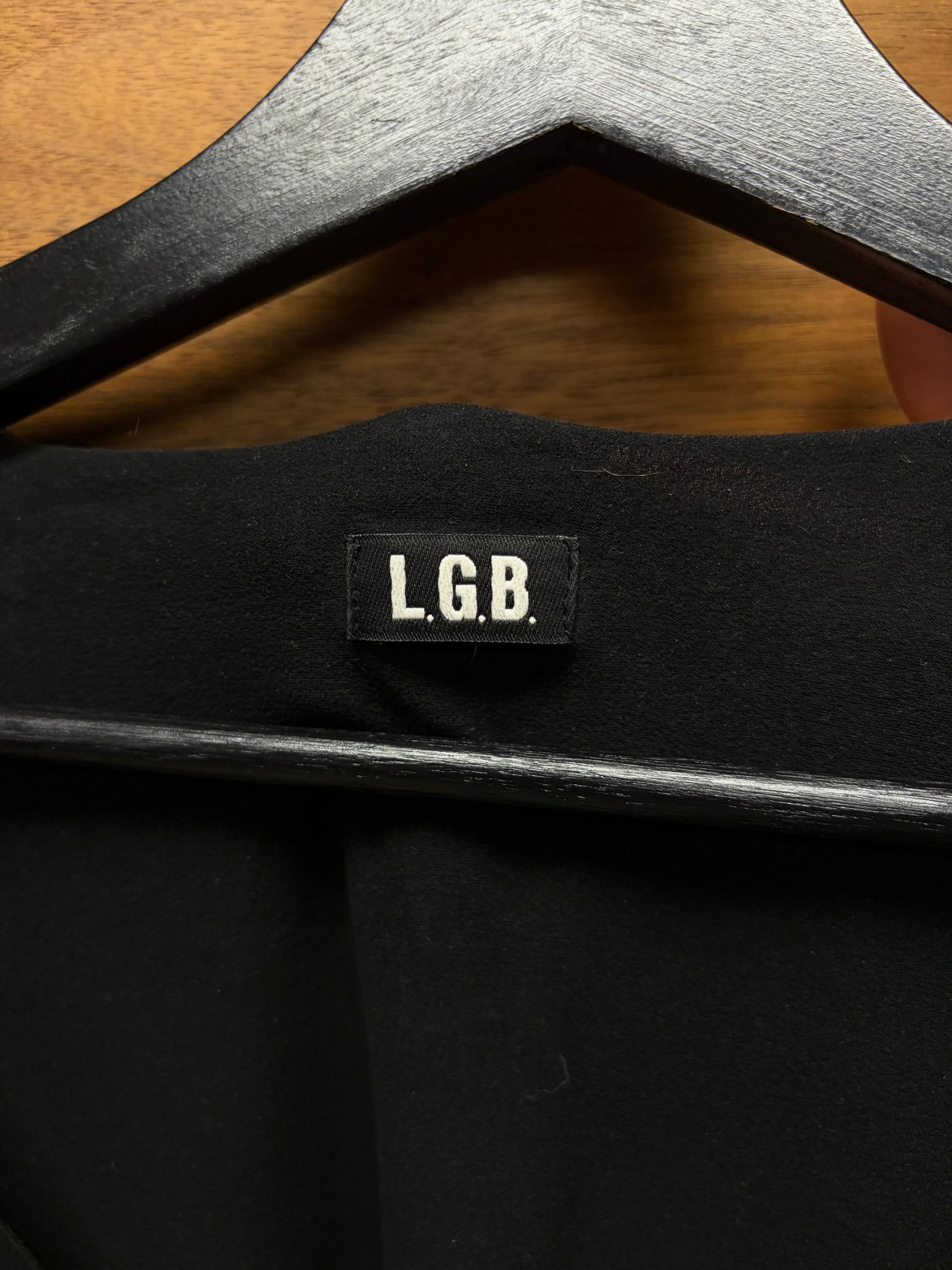 Le Grande Bleu (L.G.B.) Waxed Black V-Neck Long Sleeve Shirt Size US S / EU 44-46 / 1 - 3 Thumbnail