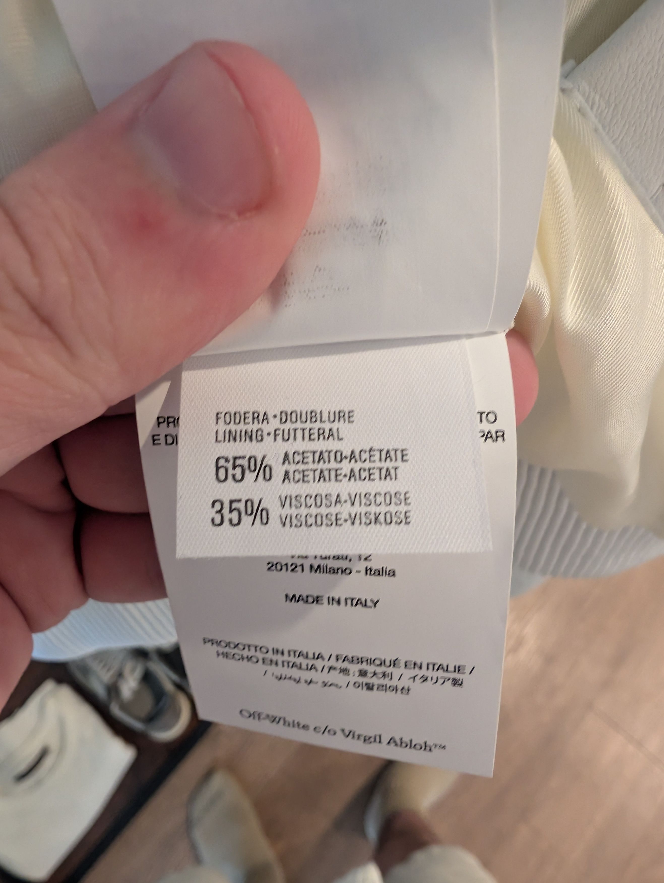 Off-White Runway/sample Off-white full leather varsity jacket Size US M / EU 48-50 / 2 - 14 Thumbnail
