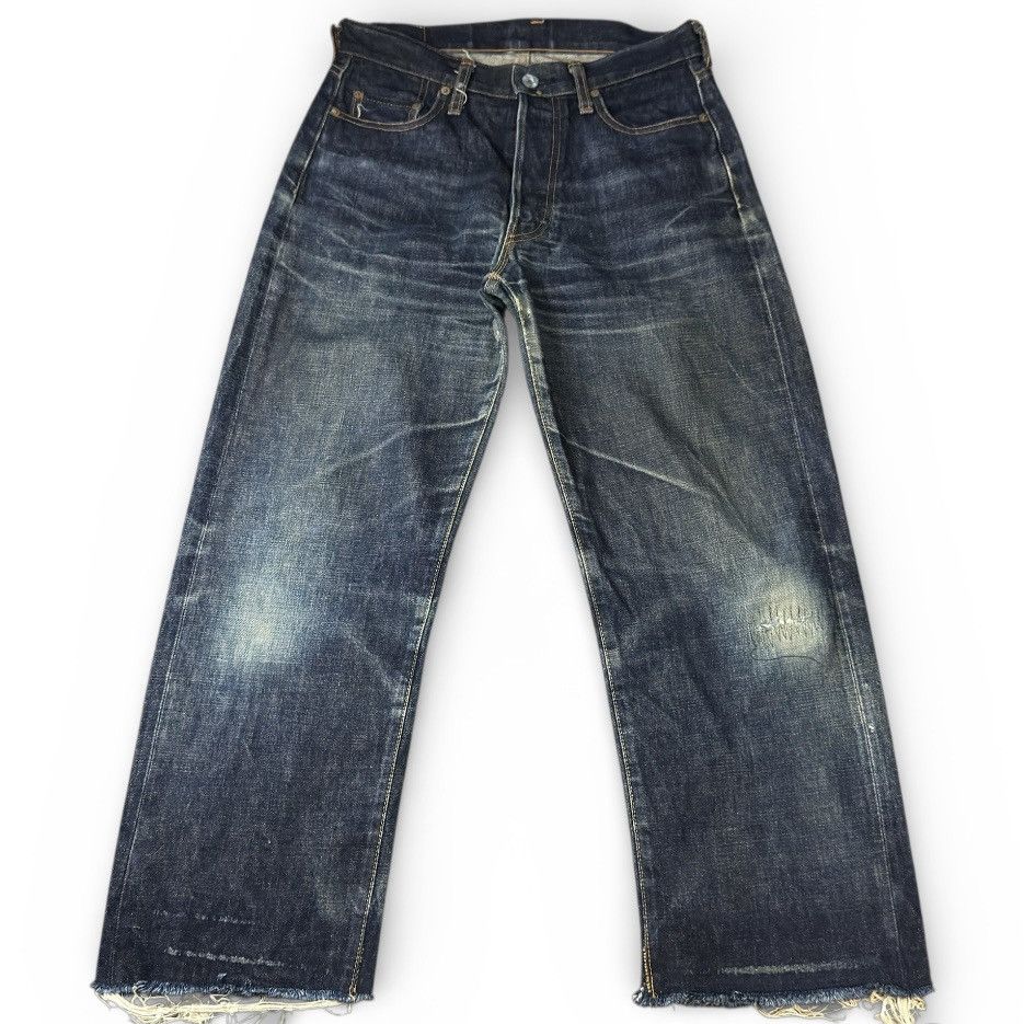 Denim & Co. Vintage Japanese Selvedge Distressed Ripped Wave Raw Denim Size US 30 / EU 46 - 1 Thumbnail