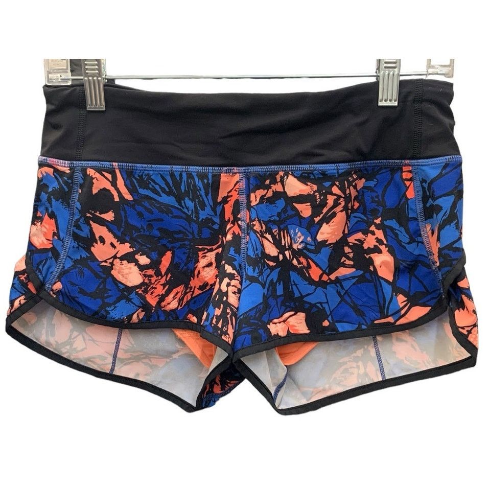 Lululemon Lululemon Speed Short Paint Storm Multi / Black SZ 4 Size 27" / US 4 / IT 40 - 2 Thumbnail