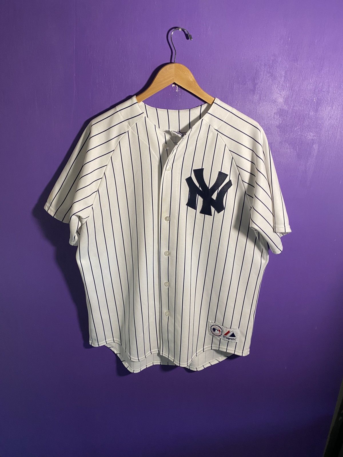 MLB Vintage 90s New York yankees derek jeter jersey Size US L / EU 52-54 / 3 - 1 Thumbnail