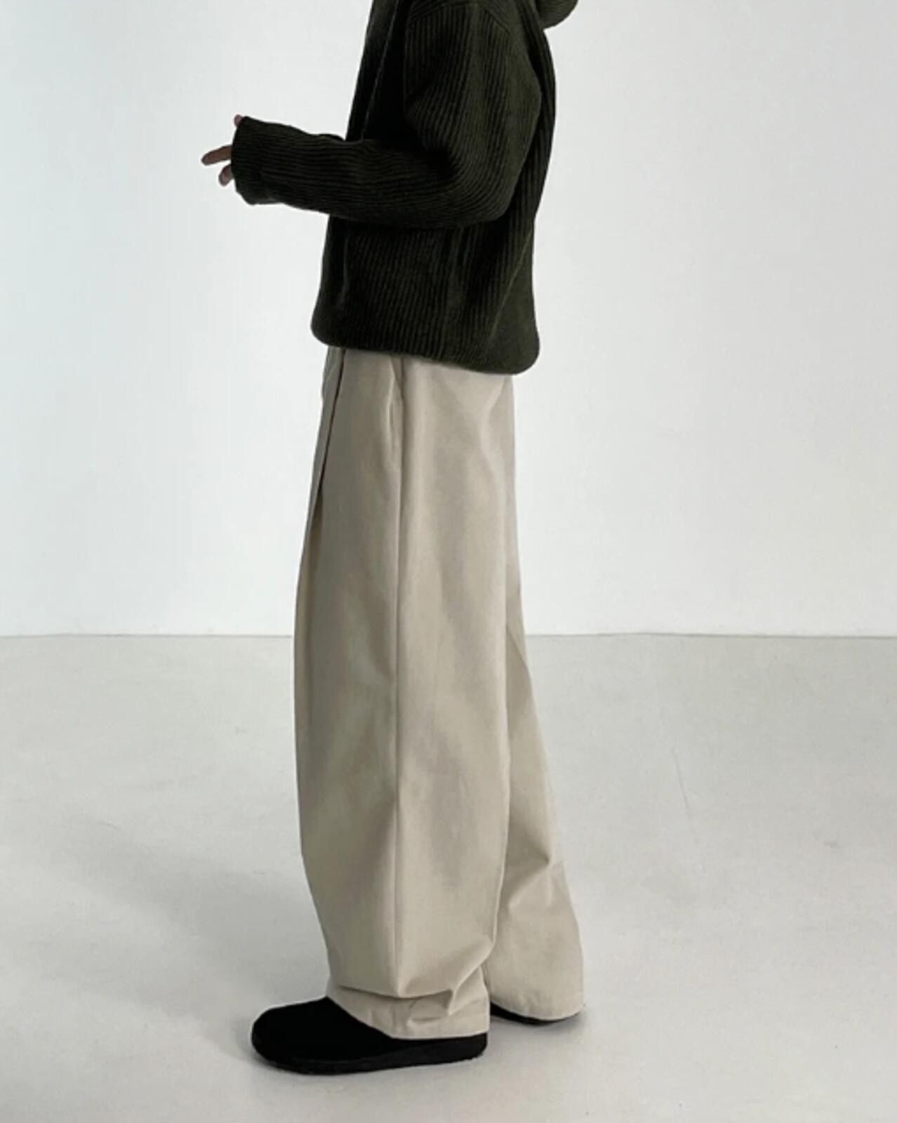 Other Cleanfit Beige Wide-Leg Pants / Trousers Size US 30 / EU 46 - 9 Thumbnail