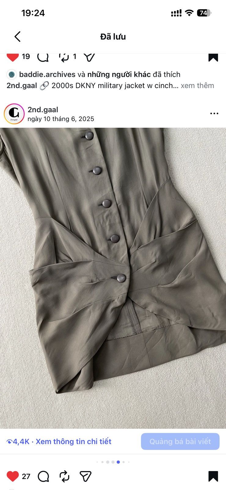 Giorgio Armani 80s Mani by Giorgio Armani longline pleated-waist blazer Size S / US 4 / IT 40 - 9 Thumbnail