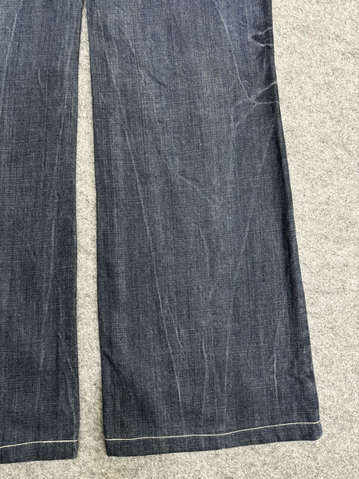 Japanese Brand 💥Flare💥Insane 90s Style Blue Rusty Distressed Denim F561 Size US 30 / EU 46 - 18 Thumbnail