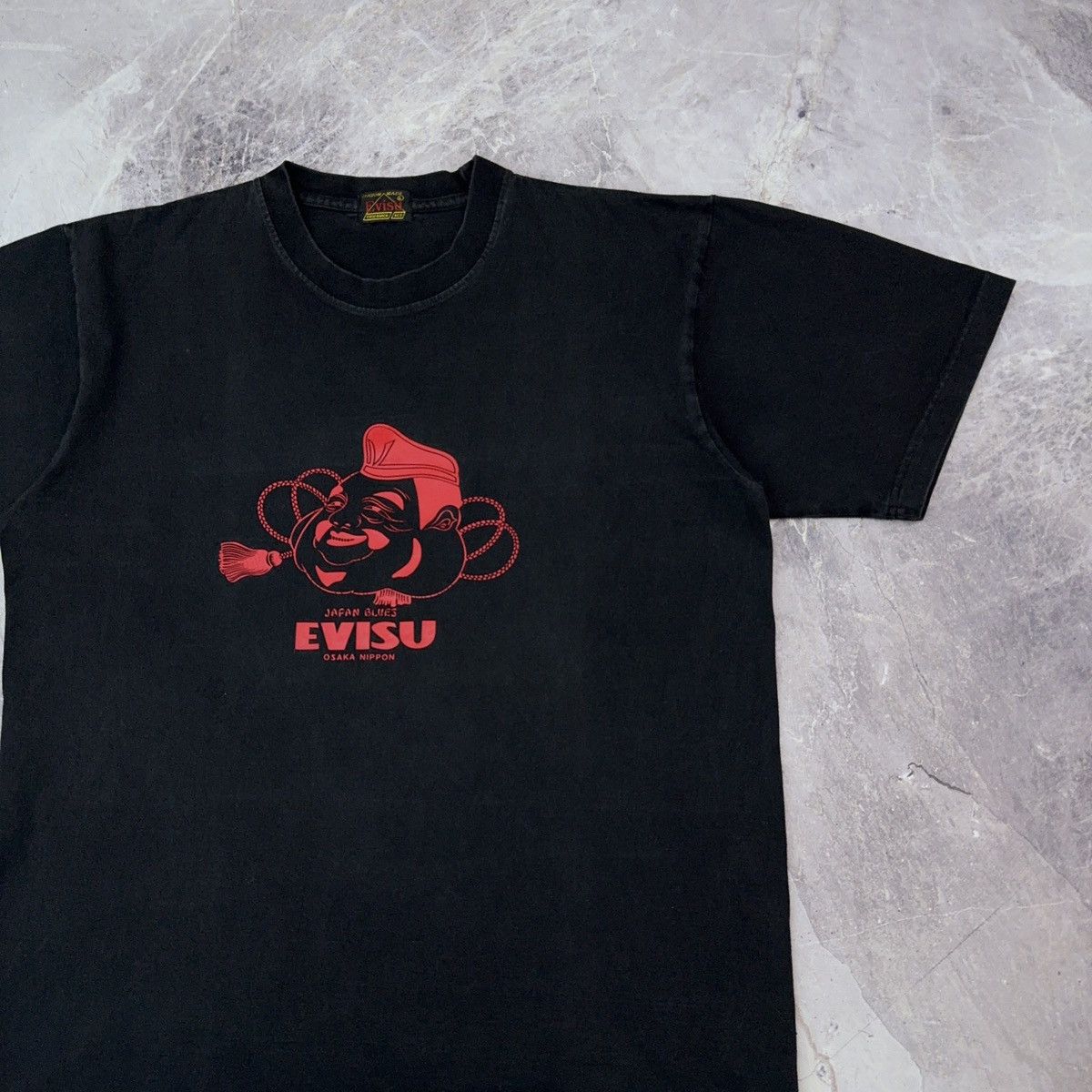 Evisu × Japanese Brand × Vintage Vintage Evisu T shirt Japanese Brand Big Logo Streetwear 90s Size US L / EU 52-54 / 3 - 5 Thumbnail