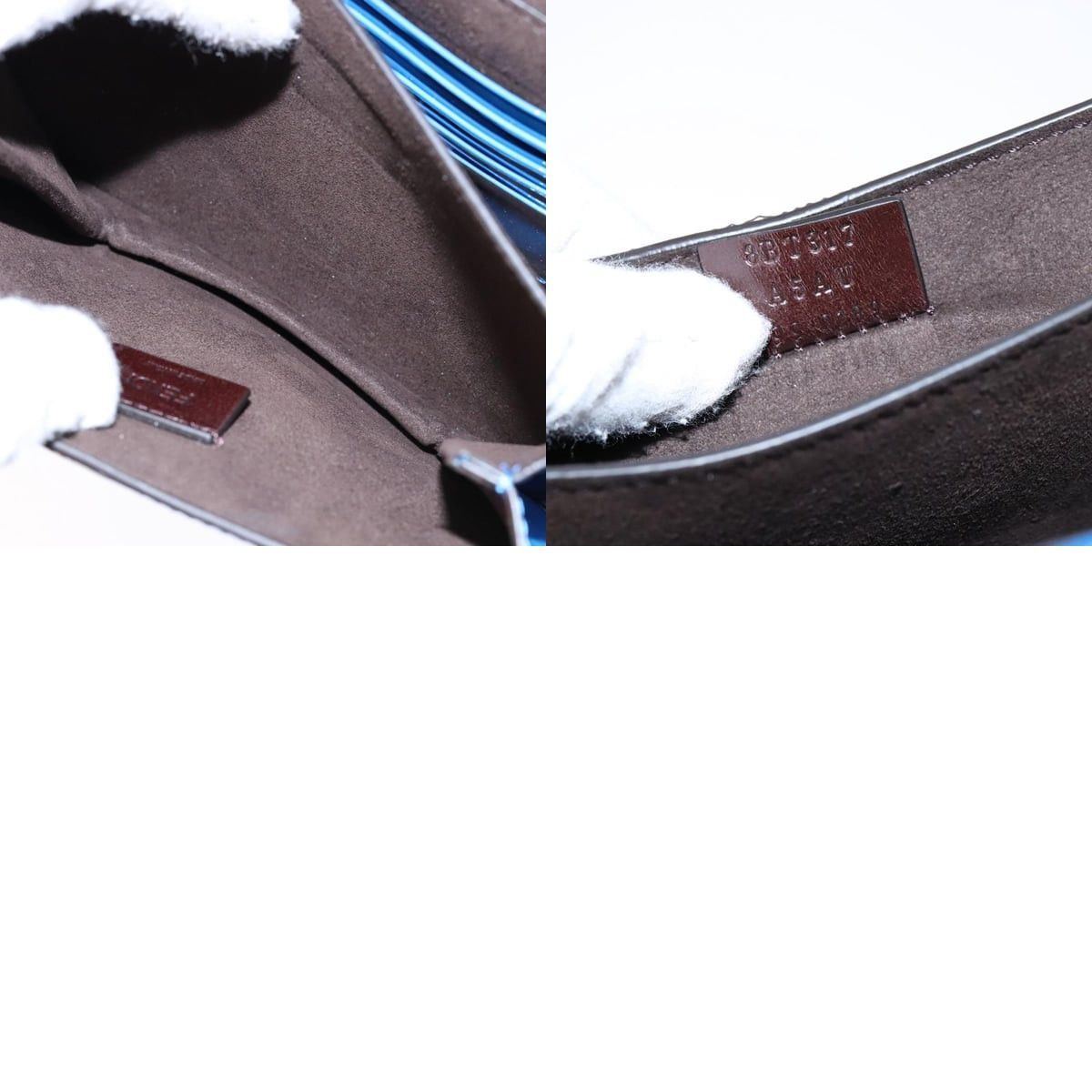 Fendi FENDI Curligraphy Shoulder Bag Patent Leather Blue Size ONE SIZE - 13 Thumbnail