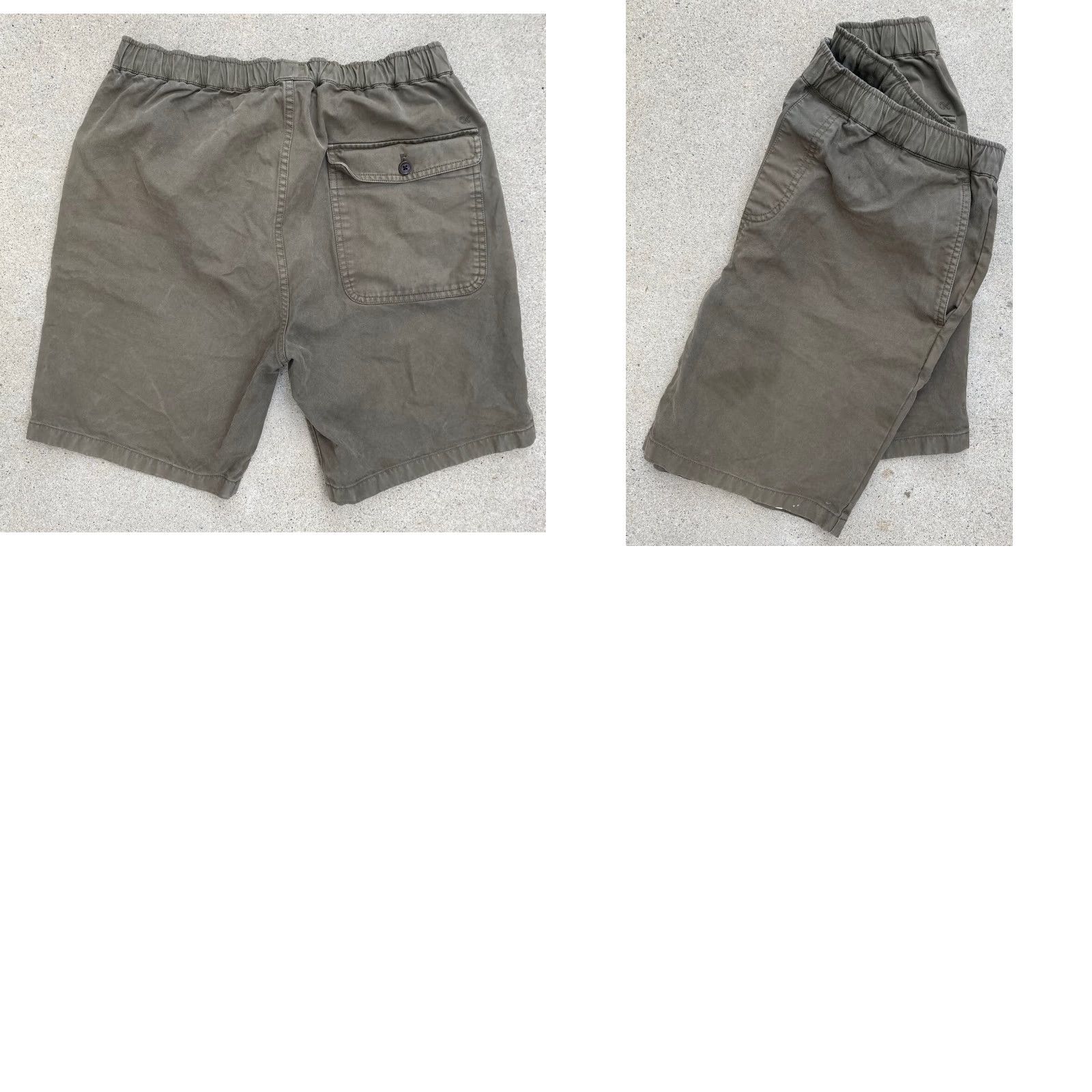 Outerknown Outerknown Men's Shorts M Green Solid Stretch DISTRESSED Beach PAINT Surf School Size US 31 - 9 Thumbnail