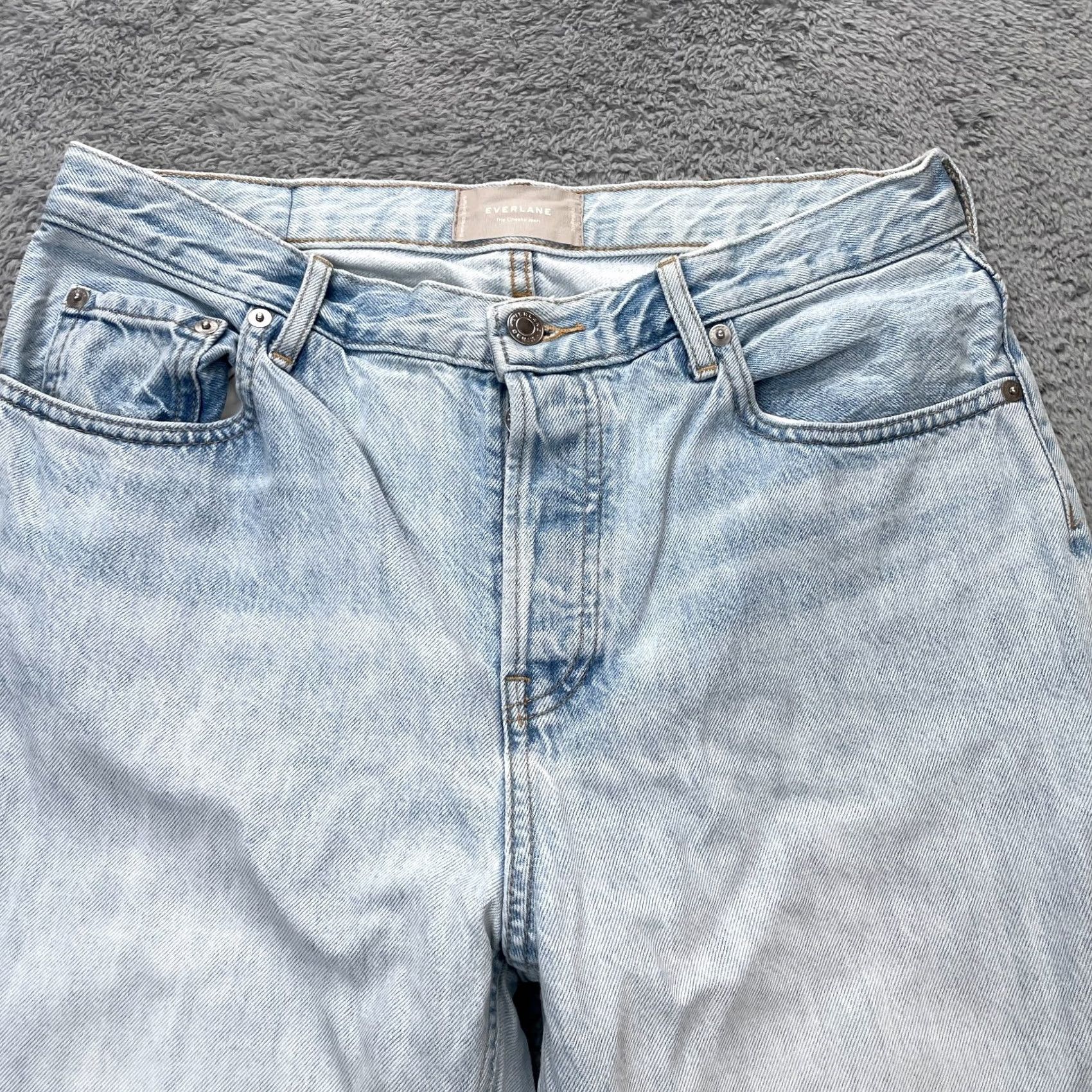Everlane Everlane Jeans Womens Blue The Cheeky Straight Leg Denim Cotton Light Wash 30R Size 30" / US 8 / IT 44 - 4 Thumbnail